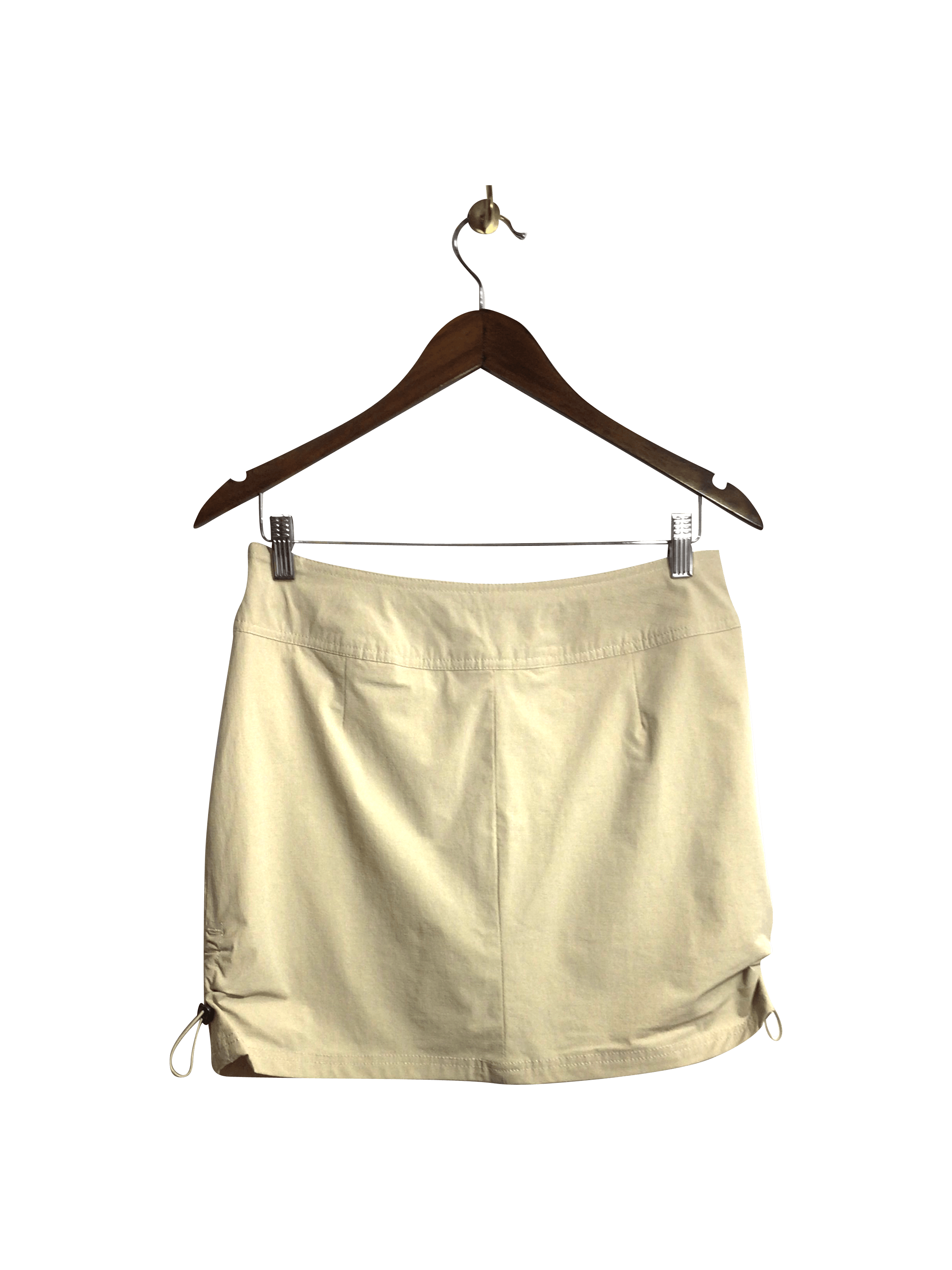 GREEN TEA Women's Casual Mid - thigh Beige Regular - fit Skirt - Size M