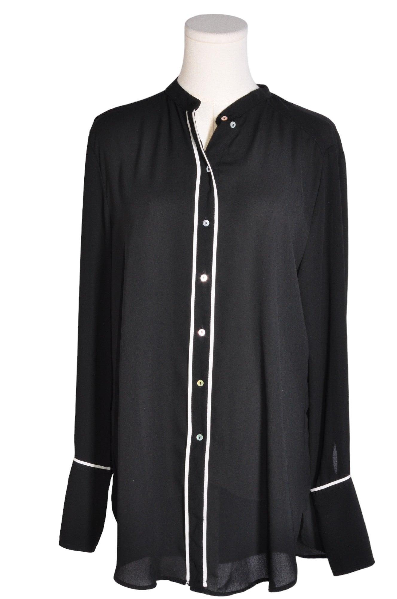 H&M Women's Classic Black Button Down Regular Fit Tops - Size 12