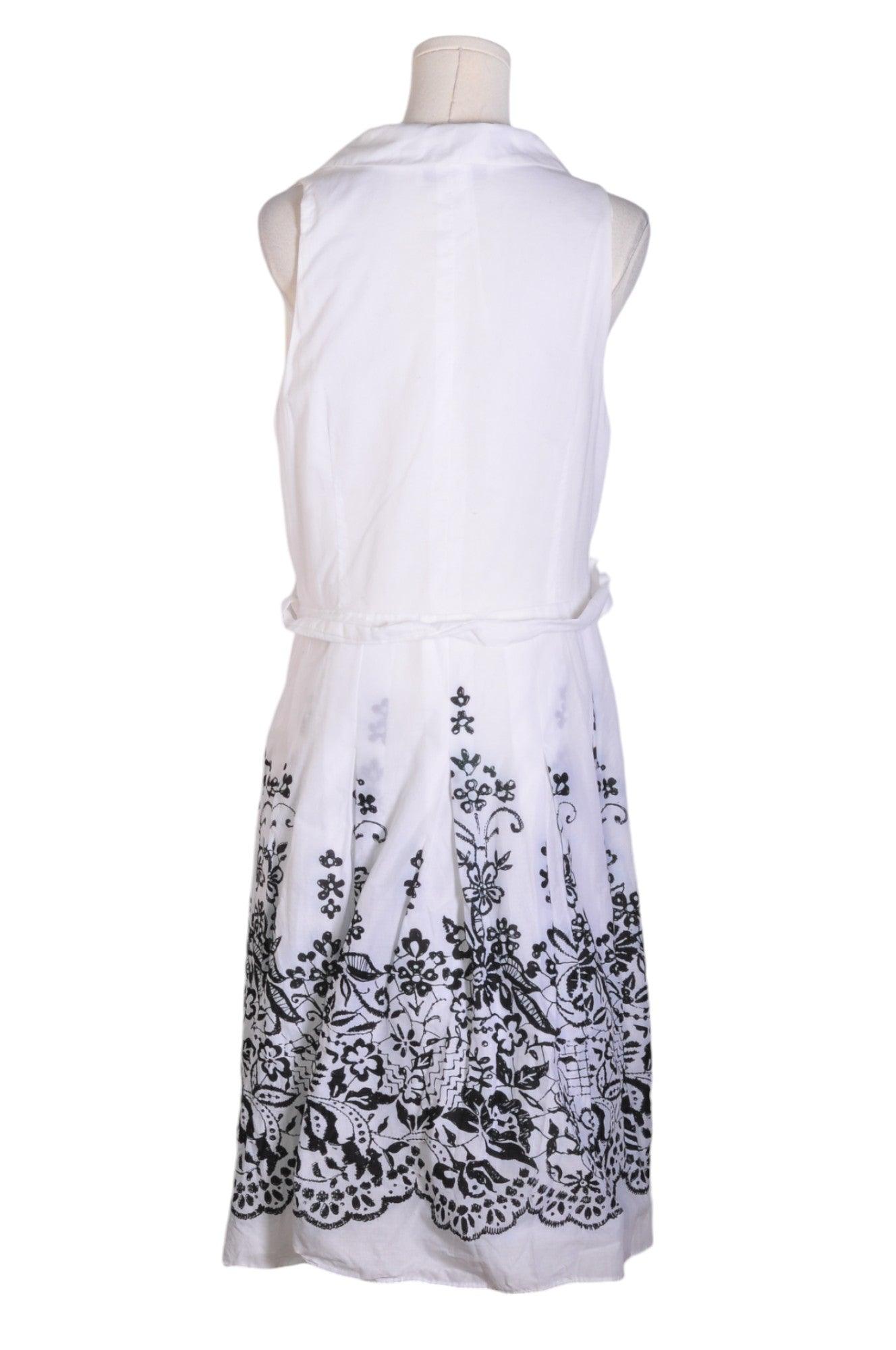 EVAN PICONE Stylish Women's Wrap Dress in White, Size 16 - Regular Fit