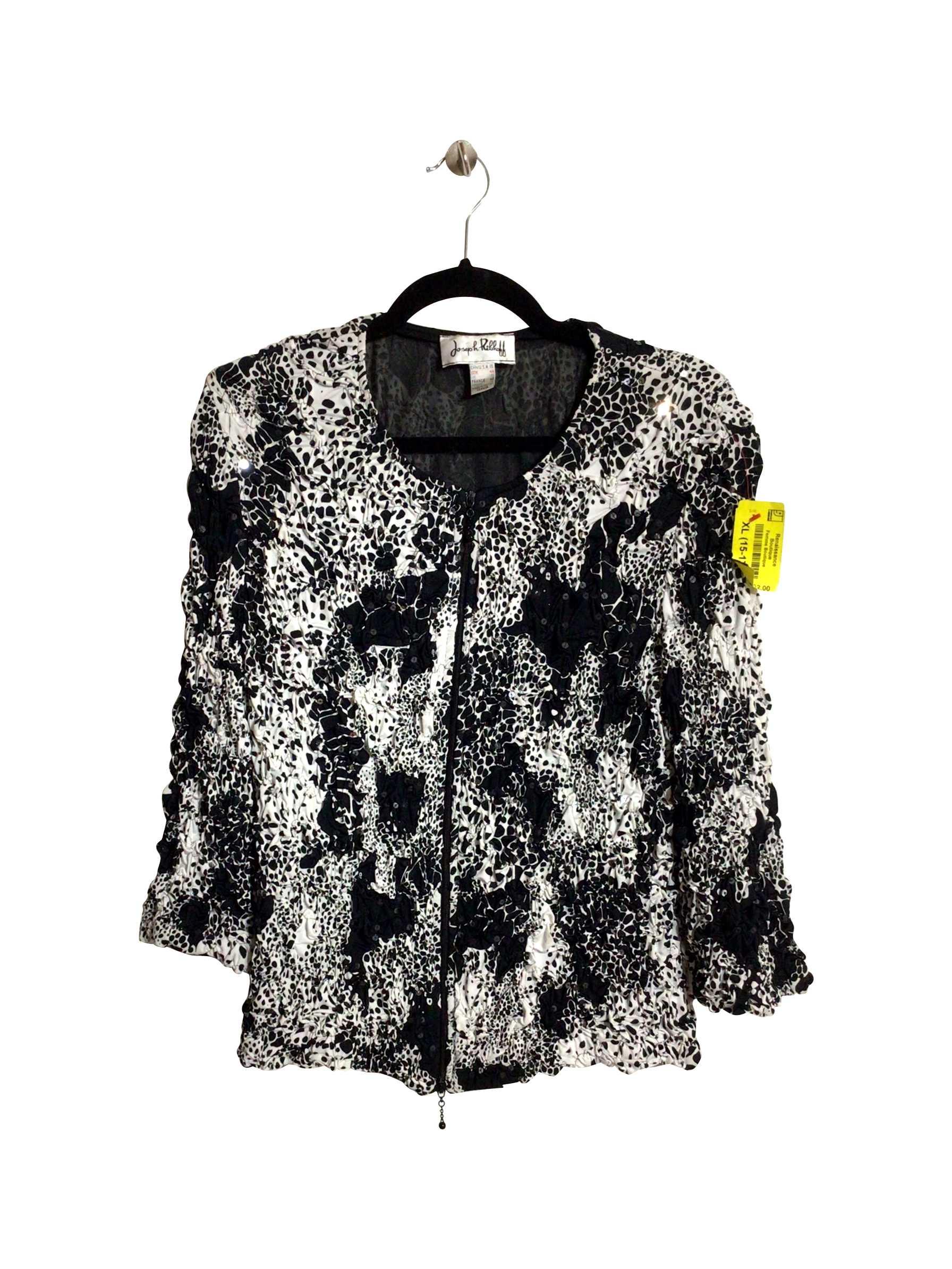 JOSEPH RIBKOFF Stylish Regular Fit Black Blouse - Size 16