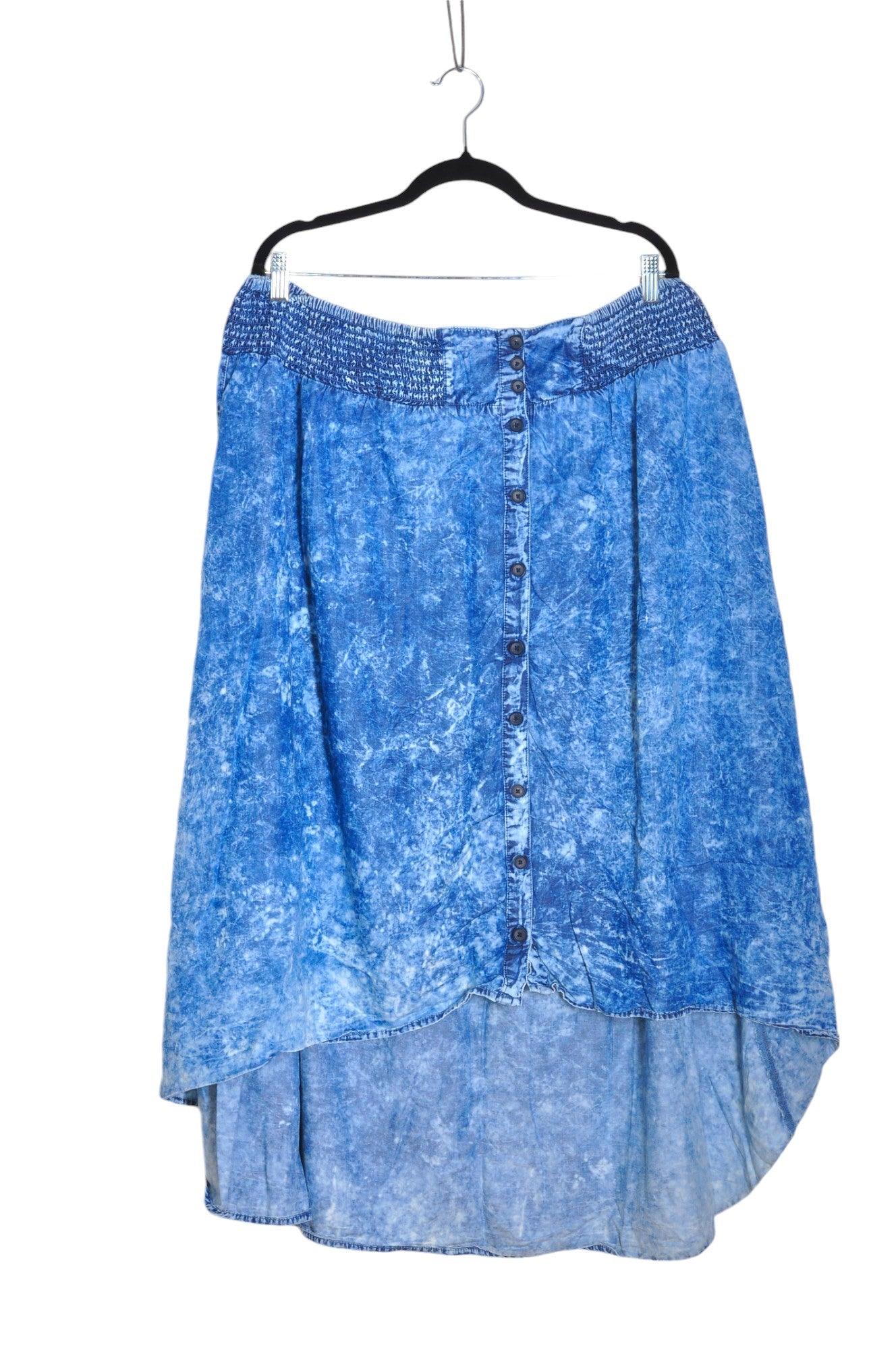 ADDITION ELLE Stylish Women's Blue A-Line Skirt - Regular Fit, Size XL