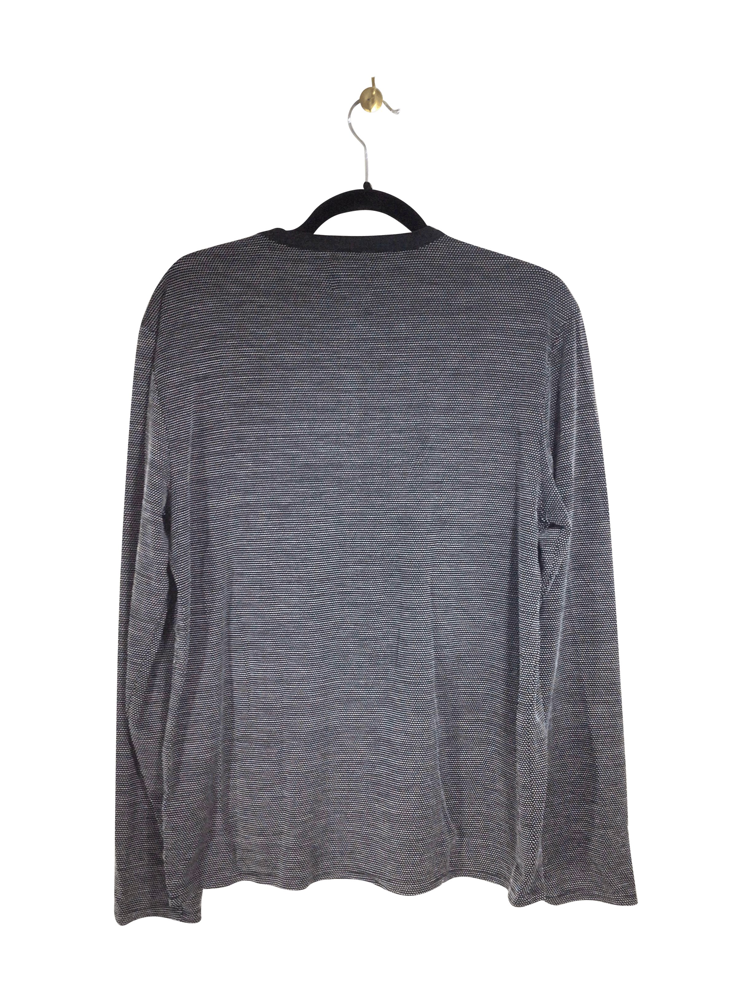 GUESS Second - Hand Men's Regular Fit Black Long - Sleeve Crew - Neck T - Shirt - Size L