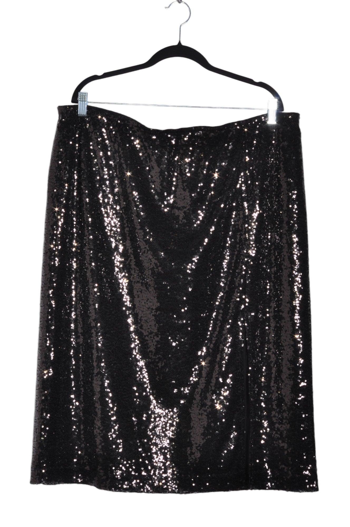 JOE FRESH Women's Stylish Black Casual Skirts with Regular Fit - Size 1X