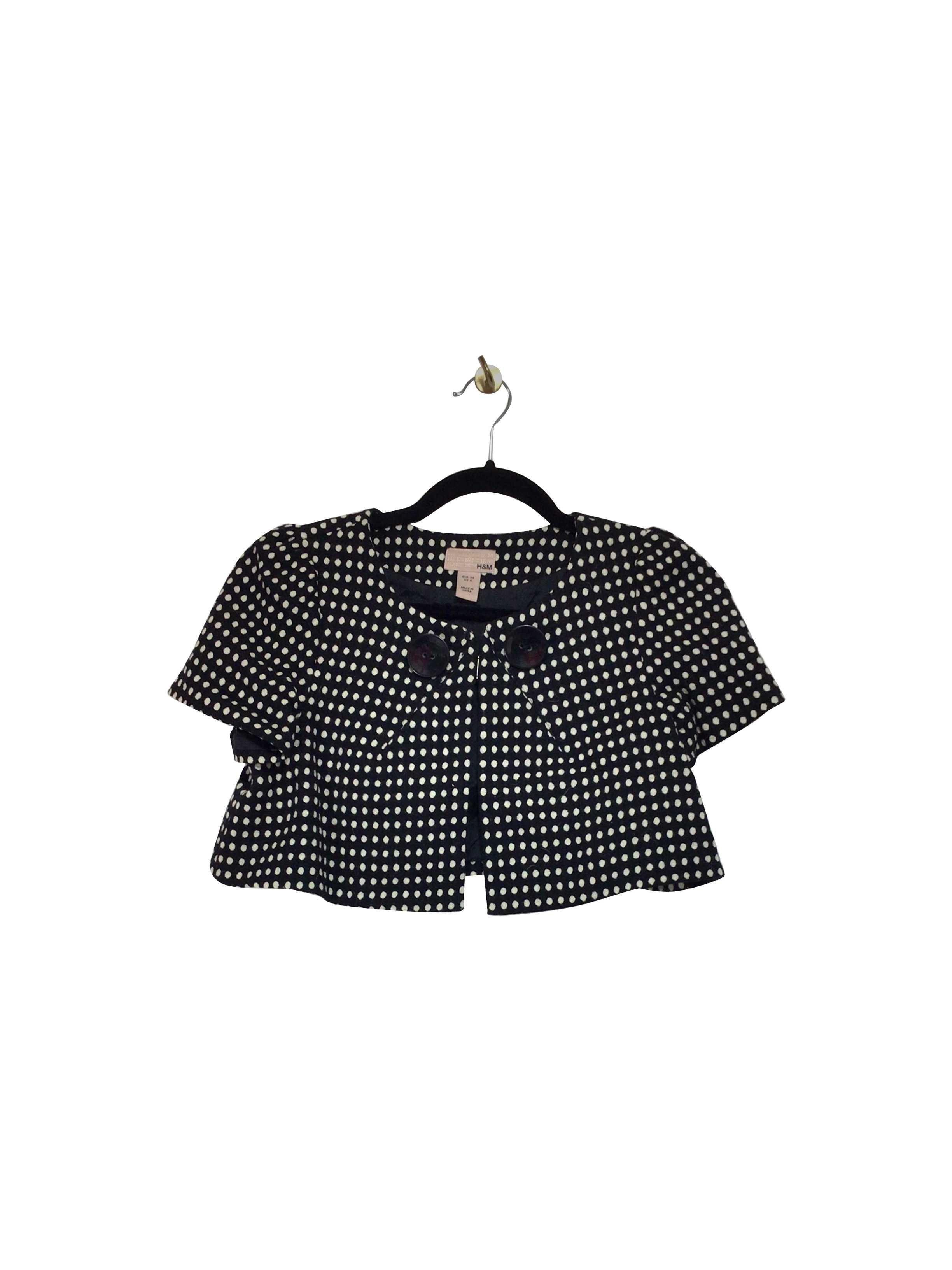 H&M Black Regular Fit Second-Hand Blouse - Size 4