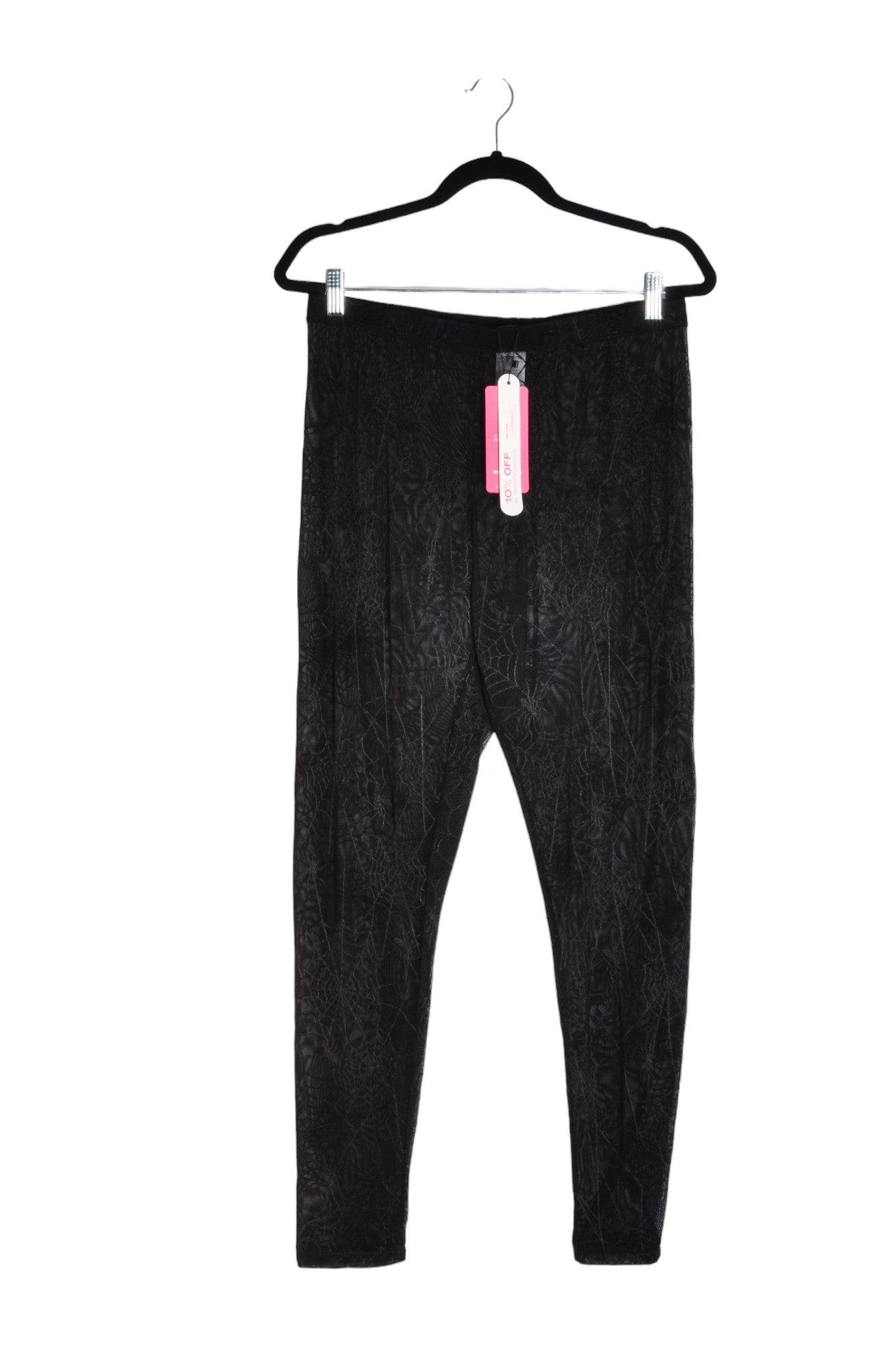ROMWE Stylish Women's Regular Fit Work Pants in Black - 0XL
