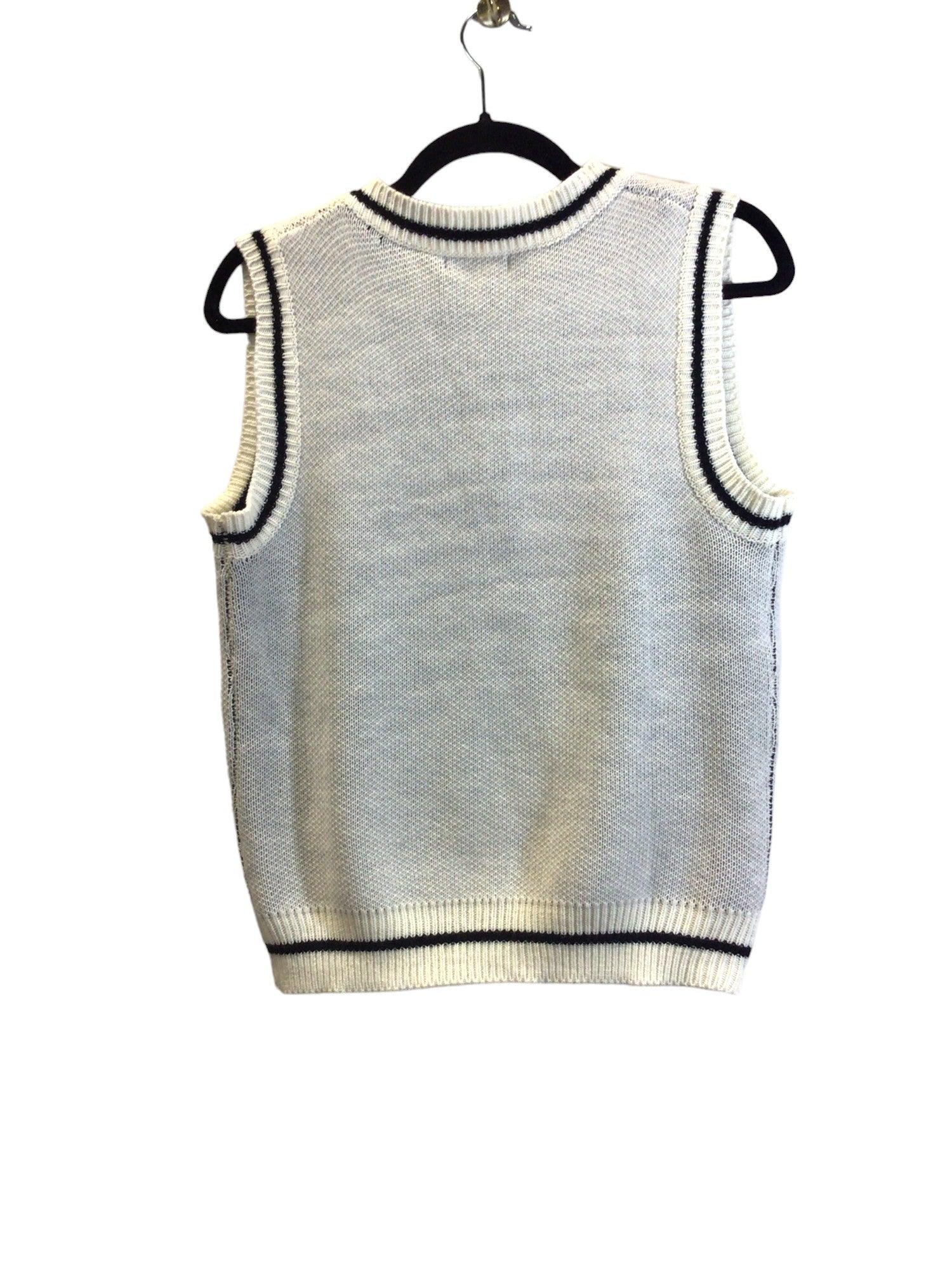 ROMWE Second Hand Women's White Regular Fit Sleeveless V-Neck T-Shirt - Size M
