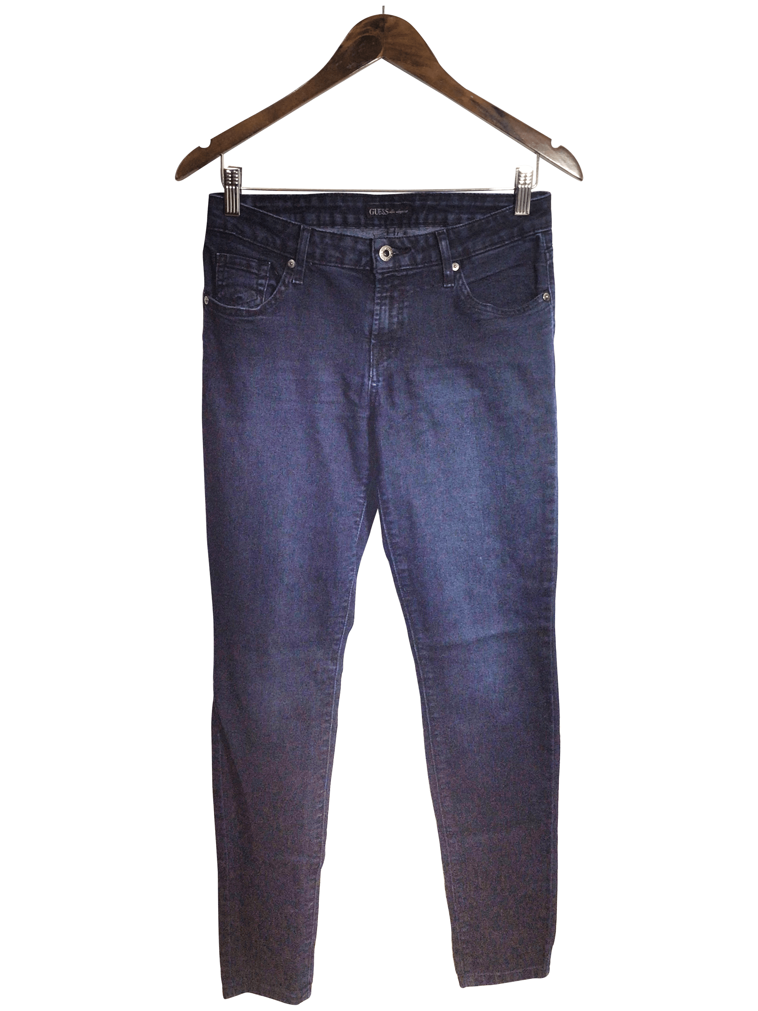 Stylish GUESS Women's Blue Regular Fit Straight-Legged Jeans - Size 28