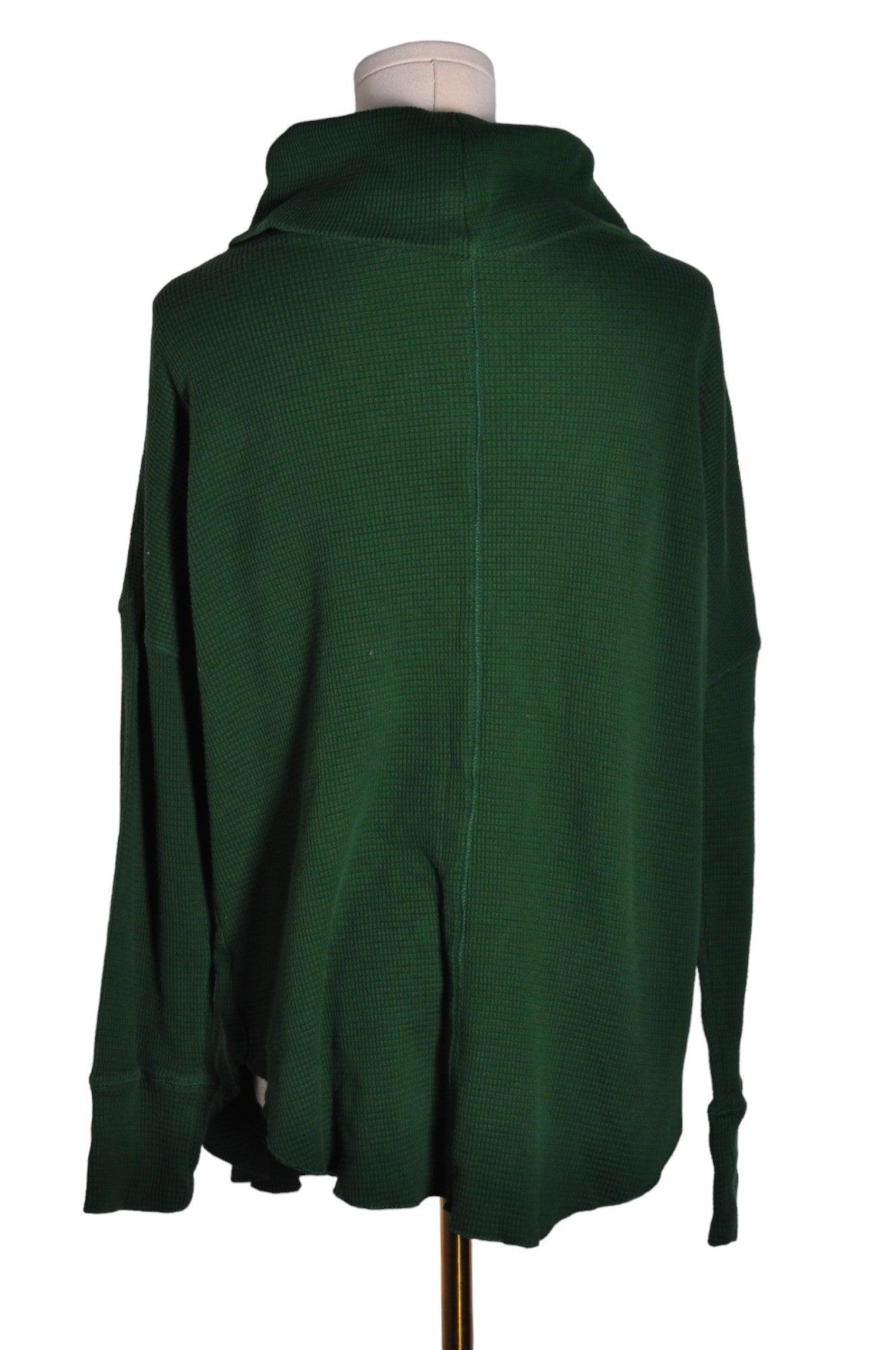 GEORGE Women's Stylish Green Regular-Fit Turtleneck Tops - Size L