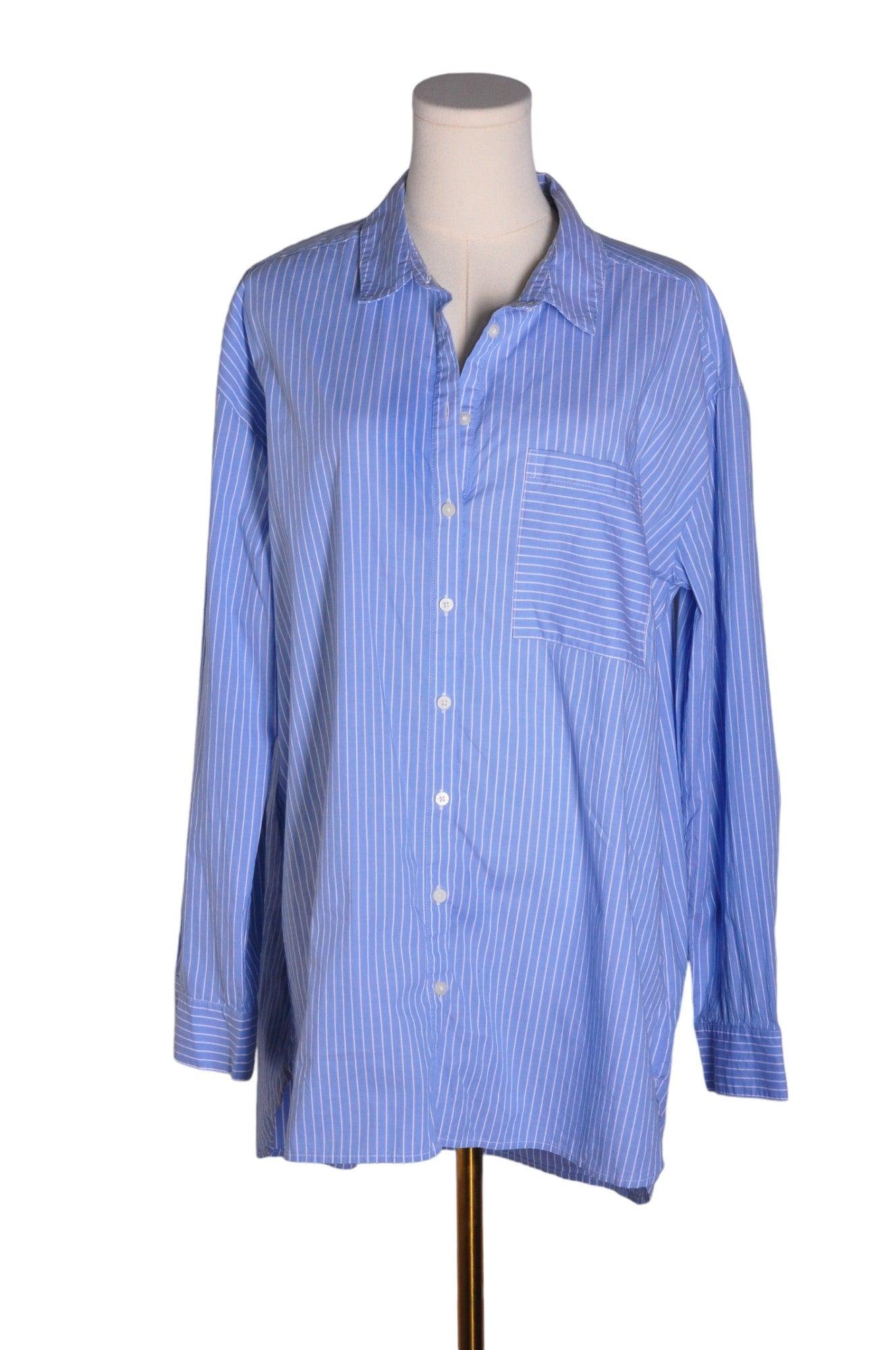 REITMANS Stylish Women's Blue Regular Fit Button Down Tops - XL