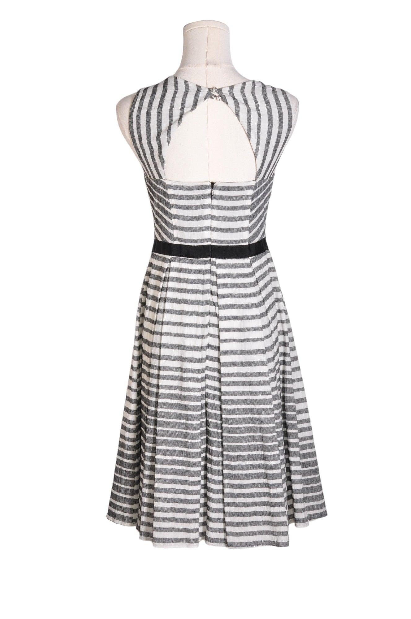 EVA FRANCO Stylish Women's White Regular Fit & Flare Dress - Size 4