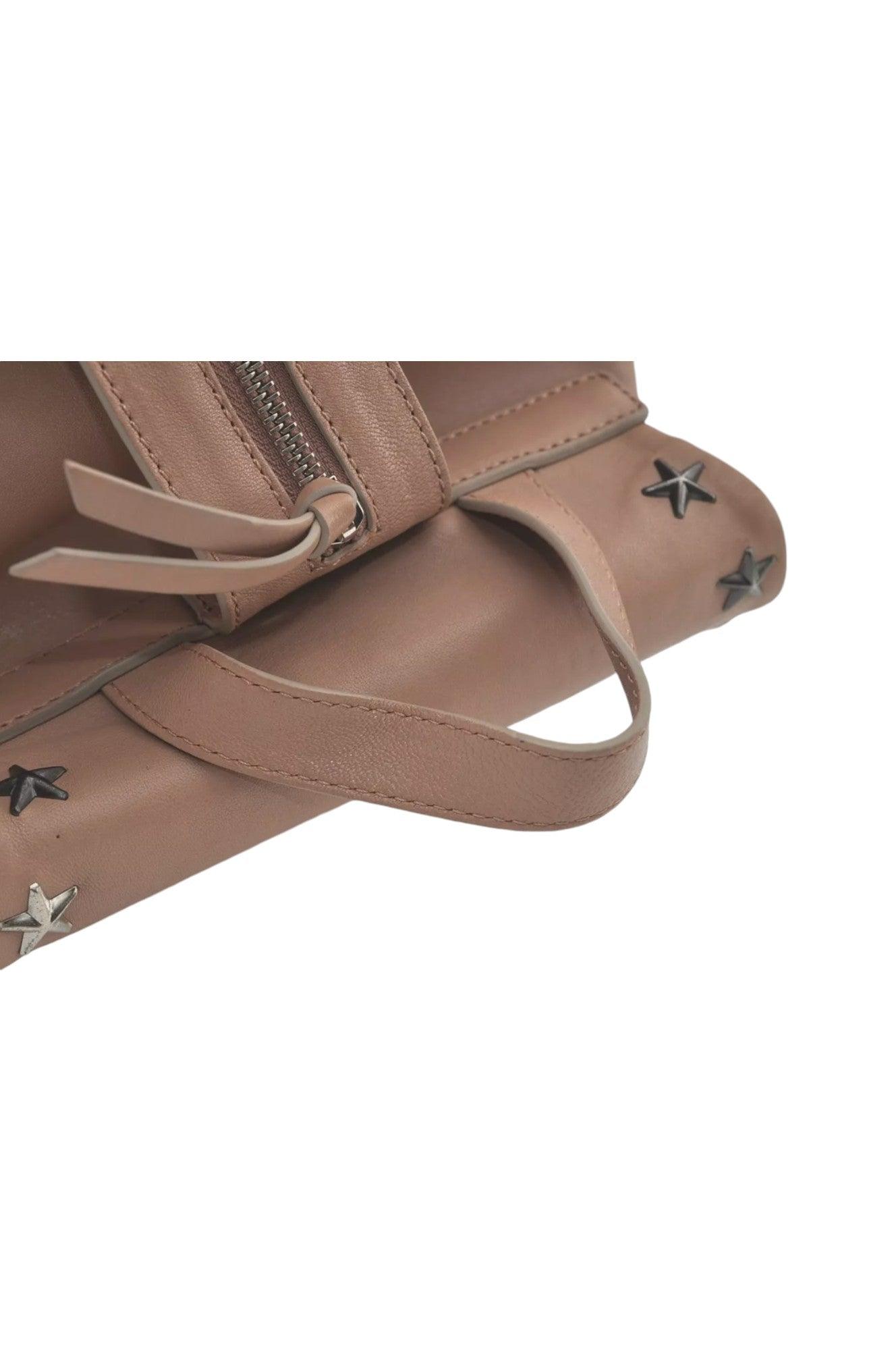 JIMMY CHOO Vintage Stella Star Studded Pink Beige Leather Backpack - 7492K, Stylish and Functional