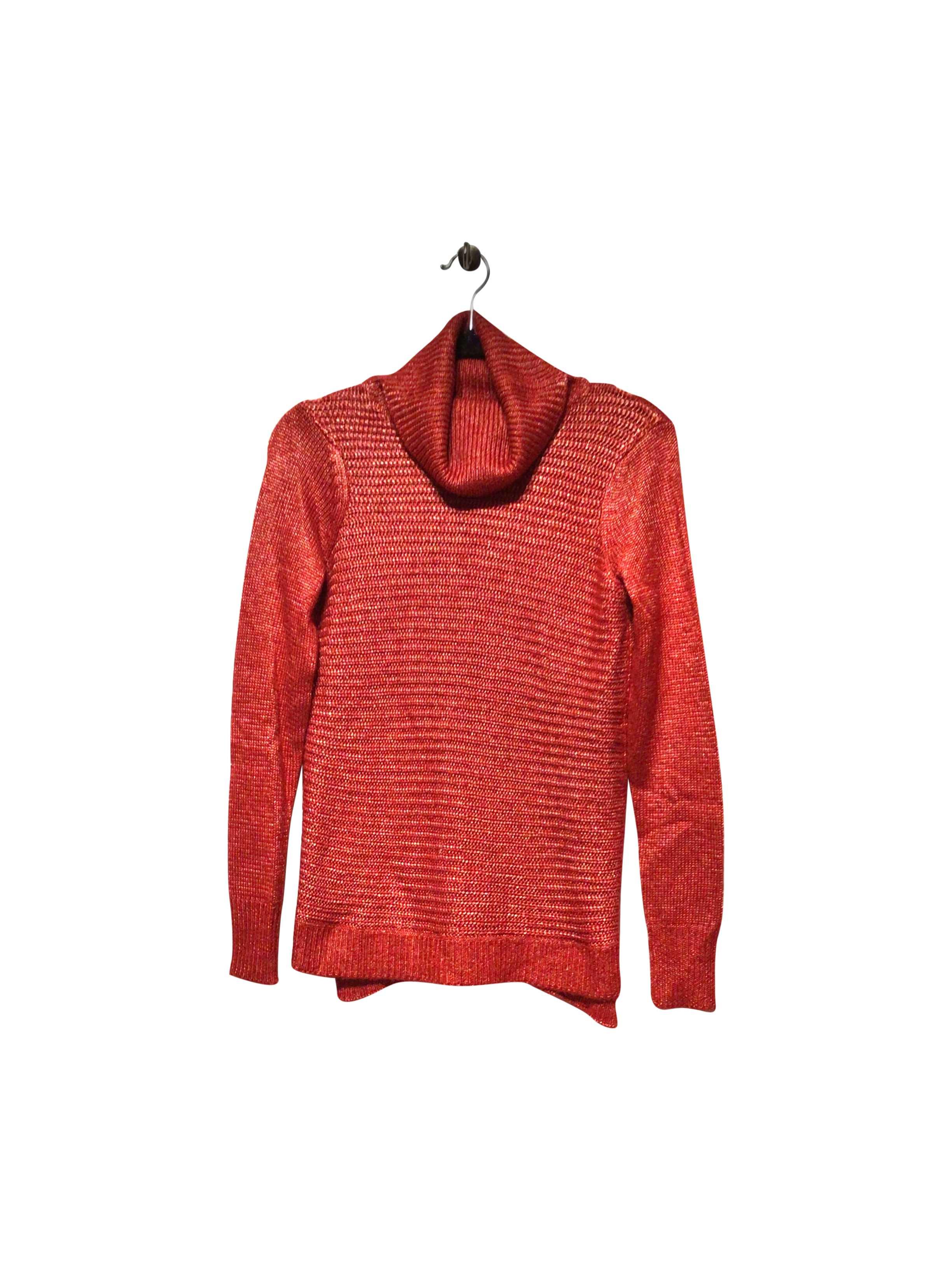 JOE FRESH Stylish Regular Fit Red Turtleneck Top - XS