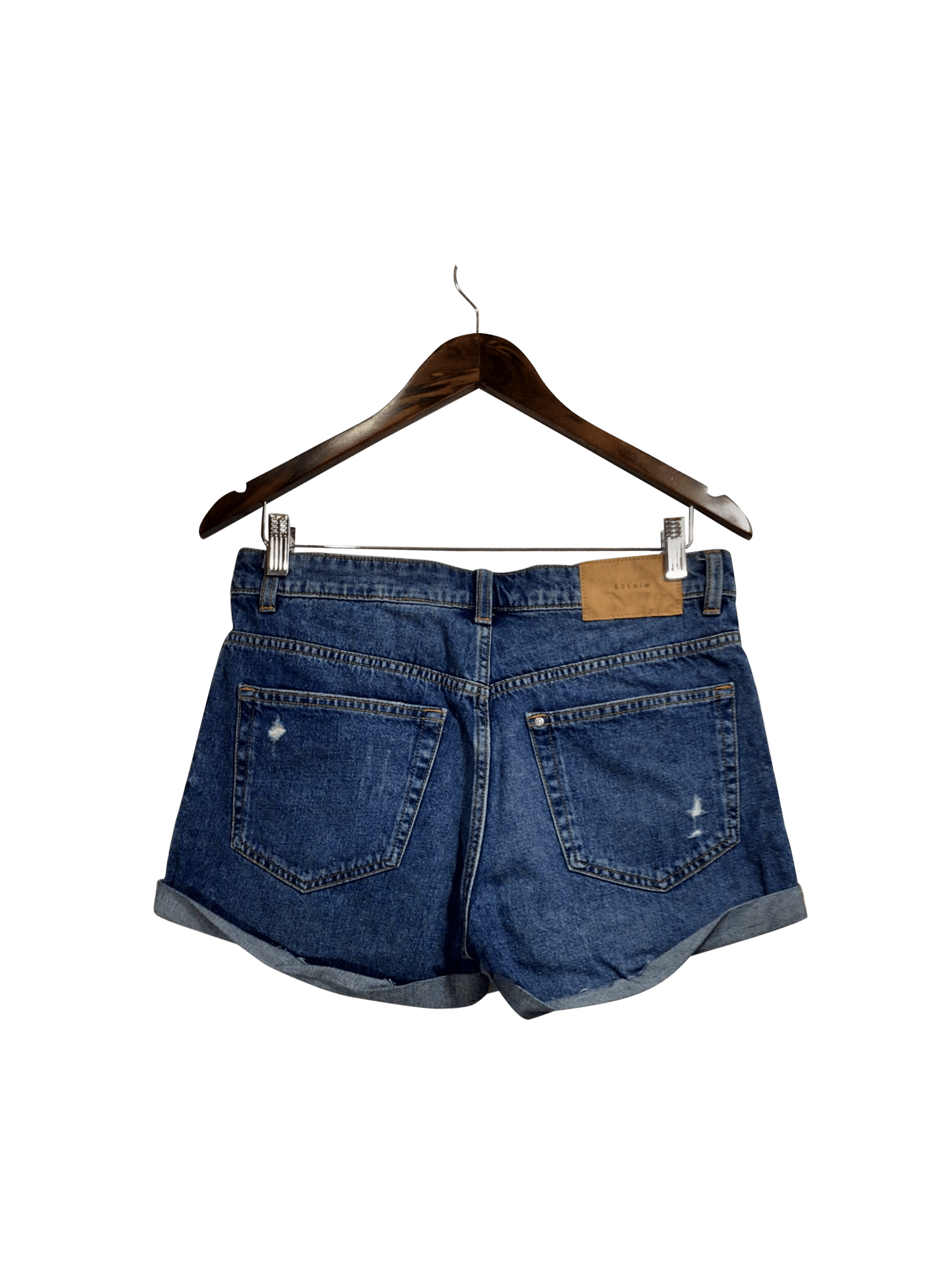 Stylish Blue DENIM Regular Fit Second - hand Jean Shorts Size 4