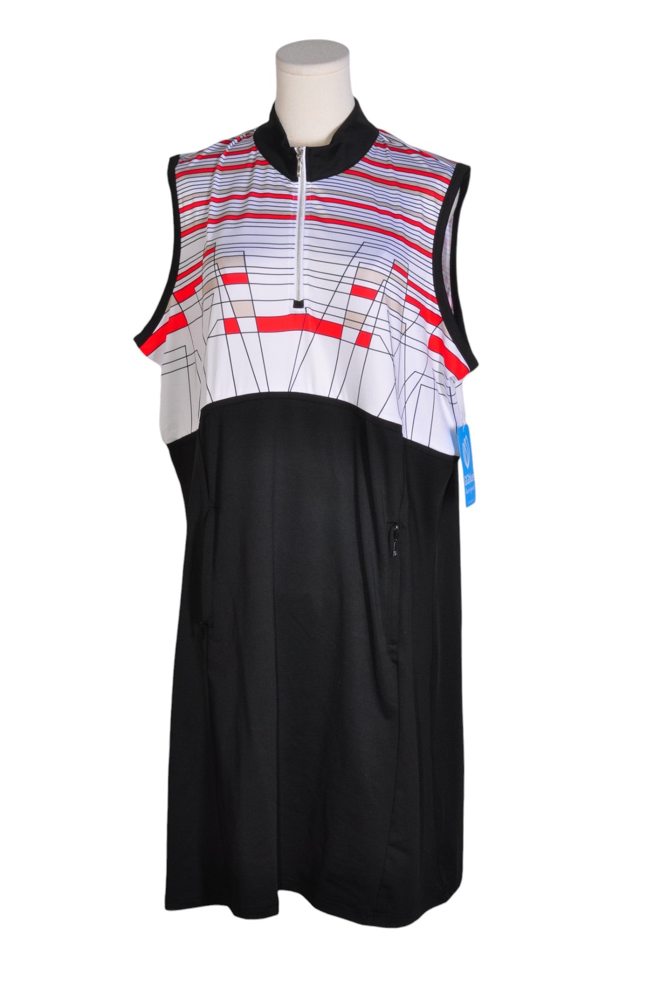 GGBLUE Stylish Women's Drop Waist Black XXL Regular Fit Dress