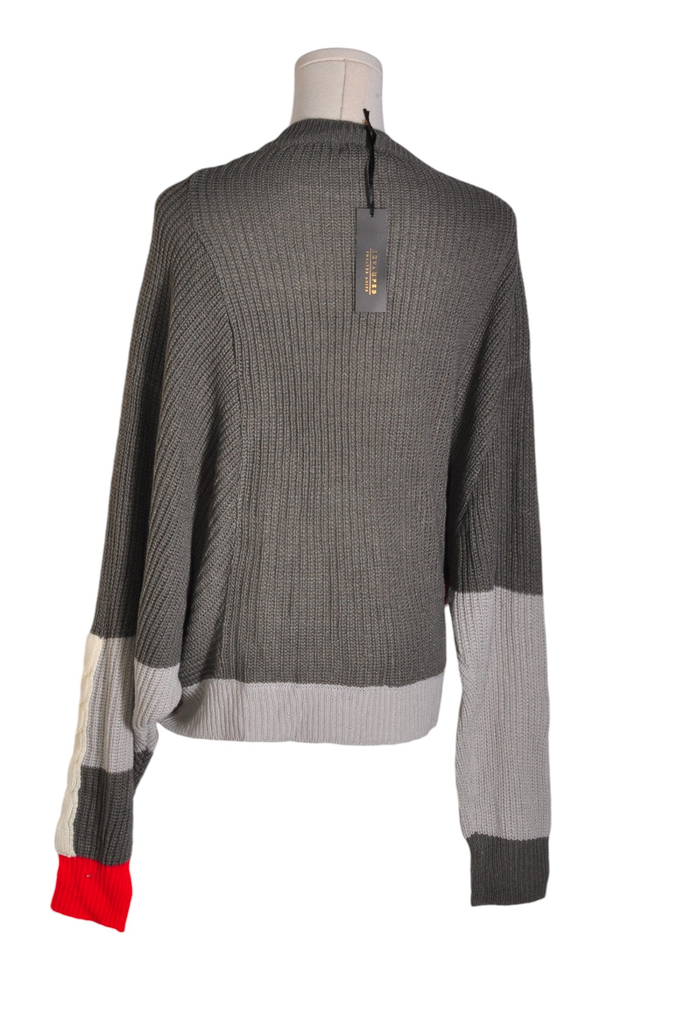Stylish REVAMPED Red Regular-Fit Women's Sweater - Size M