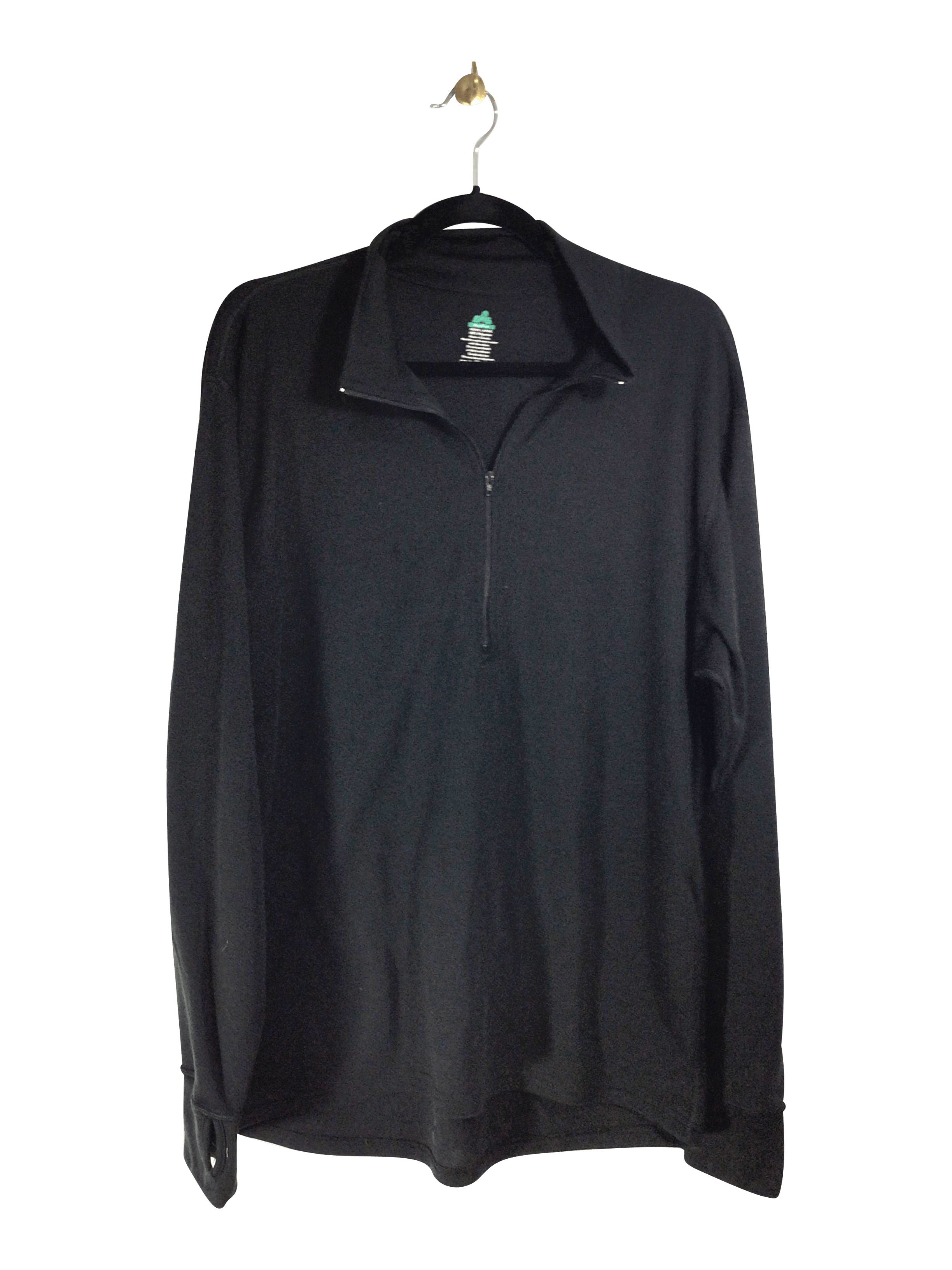 Premium Second-Hand EMS Regular Fit Long-Sleeved Black Men's T-Shirt - Size L