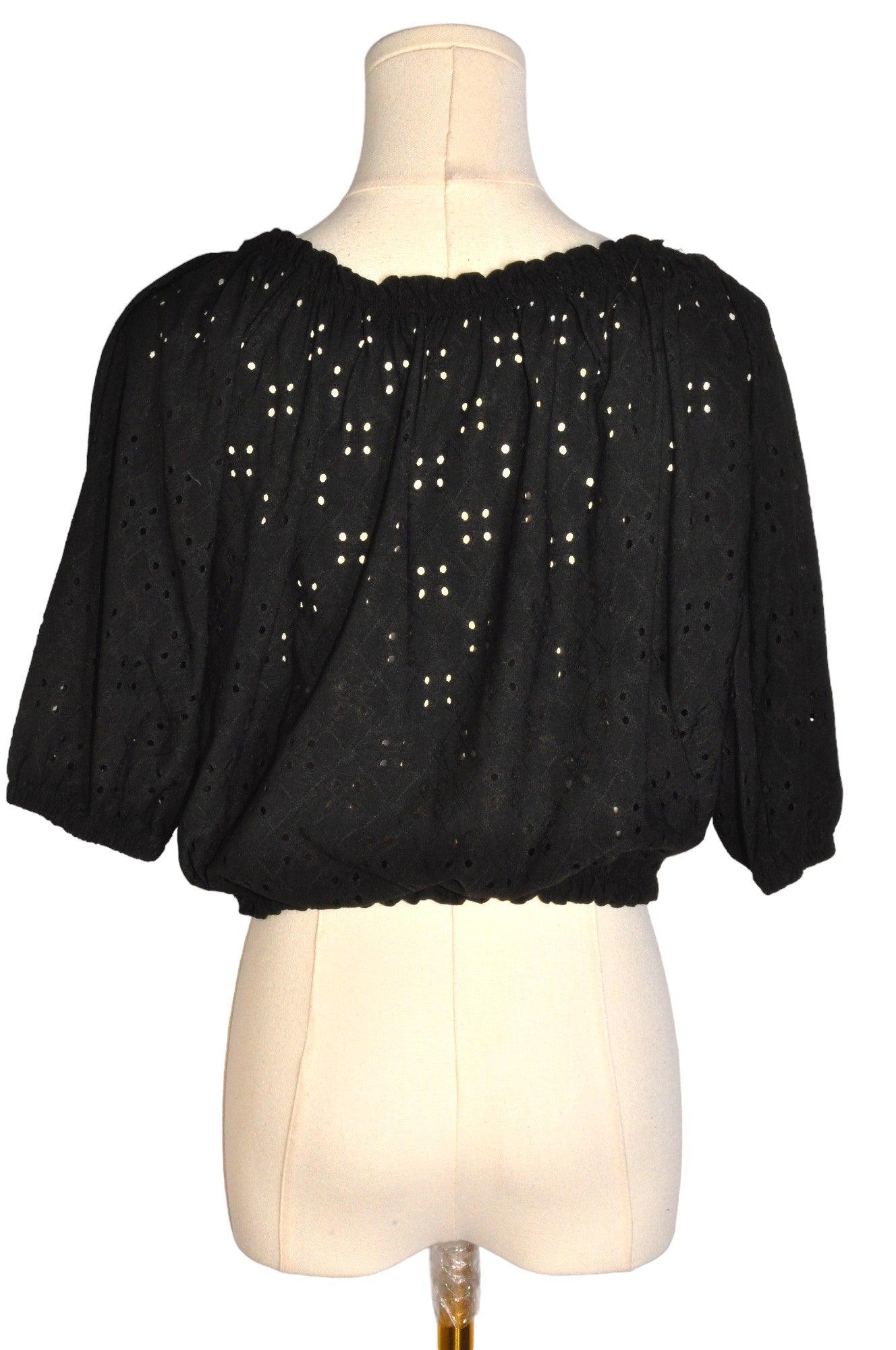ARDENE Stylish Women's Black Regular-Fit Crop Tops - Size M