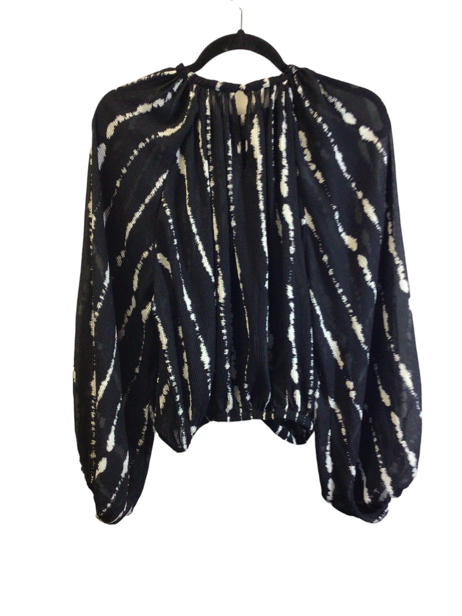 Stylish H&M Second-Hand Regular Fit Women's Black Blouse - Size 2
