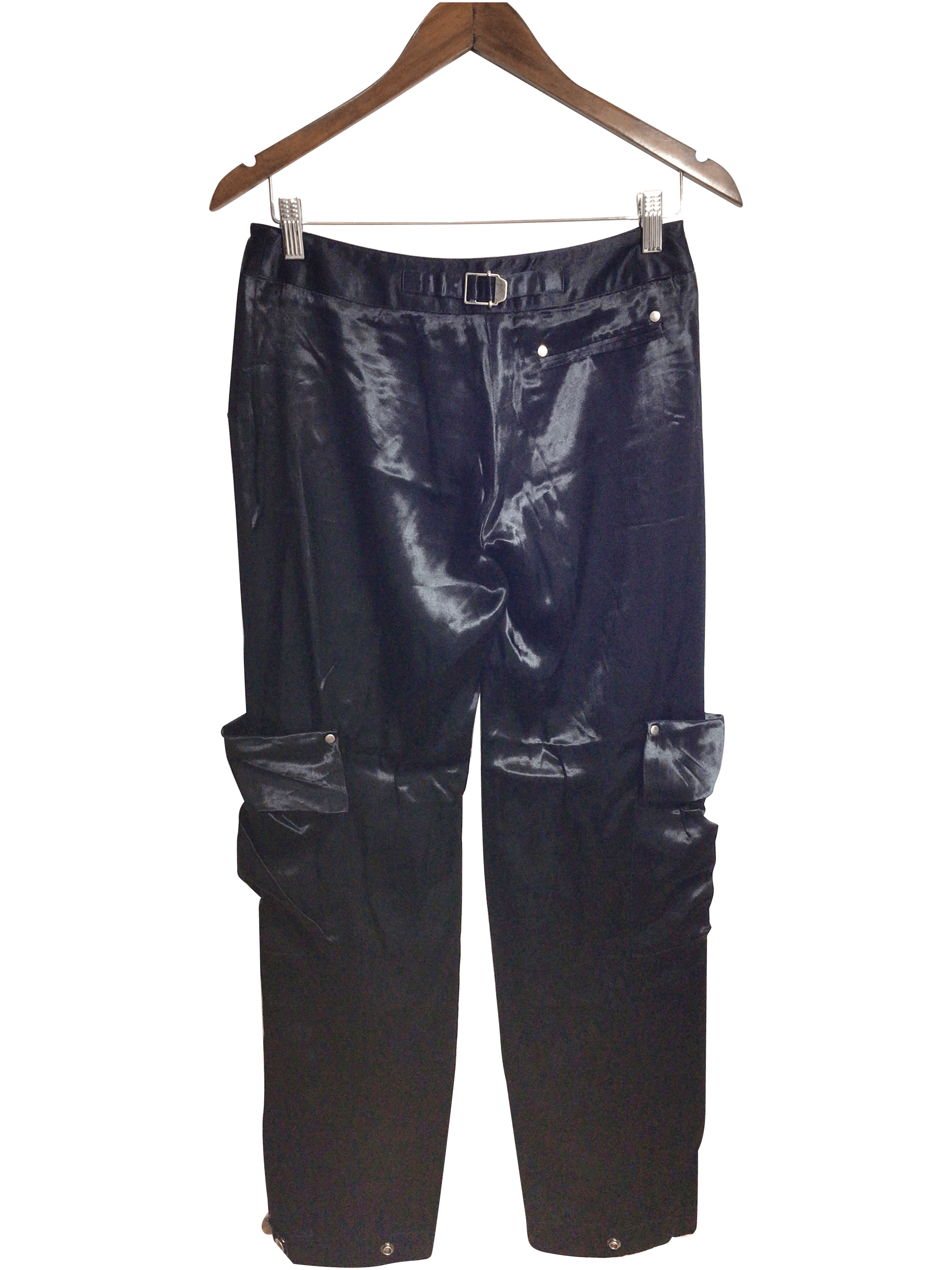 Stylish GUESS Women's Regular Fit Black Cargo Pants - Size 2