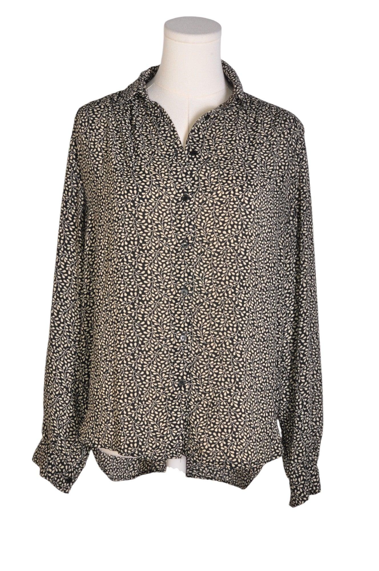 H&M Second Hand Women's Regular Fit Black Button Down Tops - Size 4