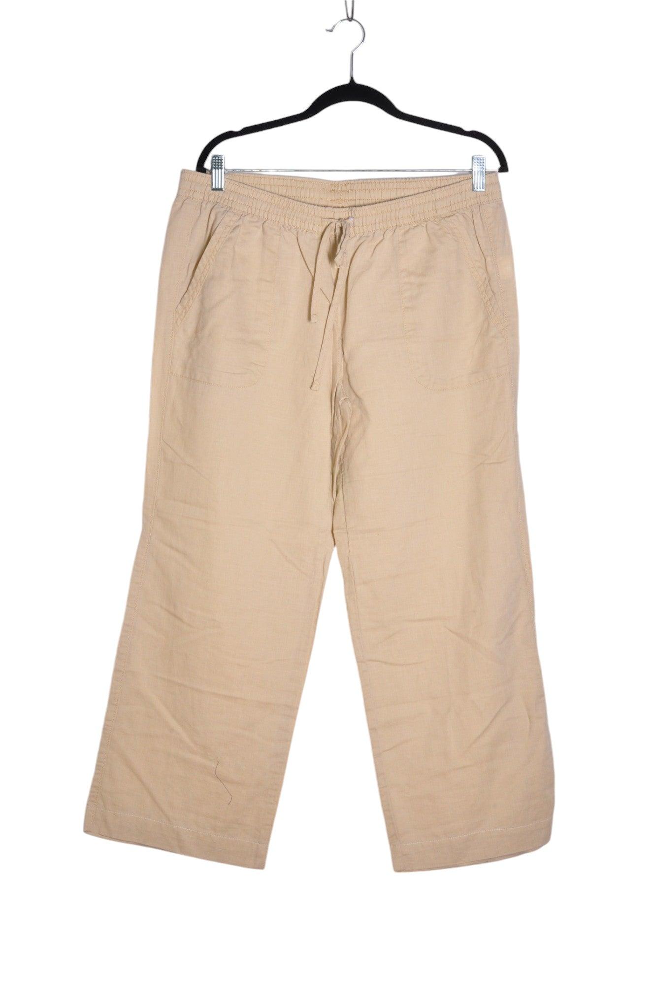 JOE FRESH Stylish Women's Regular Fit Beige Work Pants - Size L