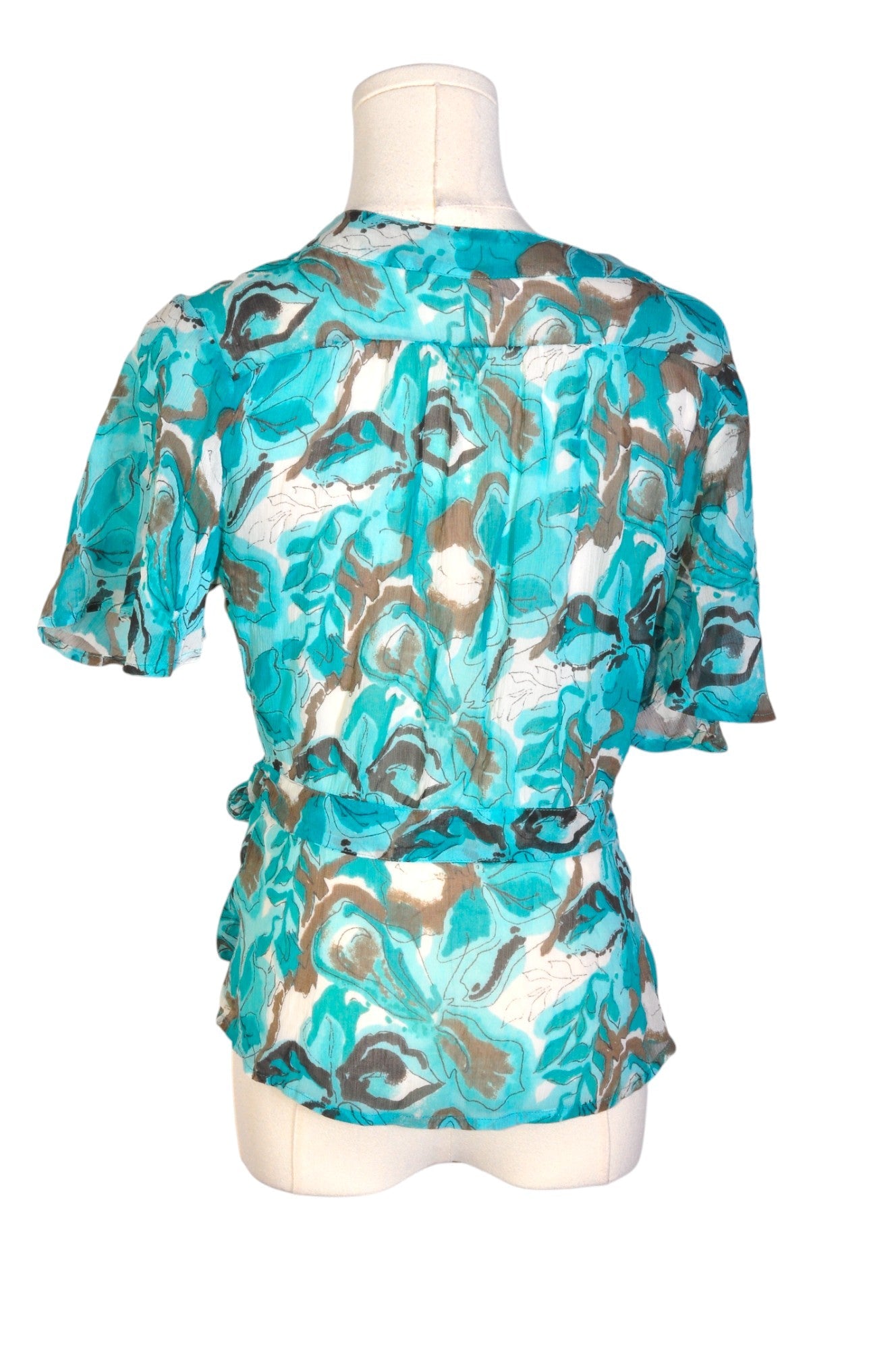 Stylish H&M Second - Hand Blue Regular - Fit Women's Blouse Size 10