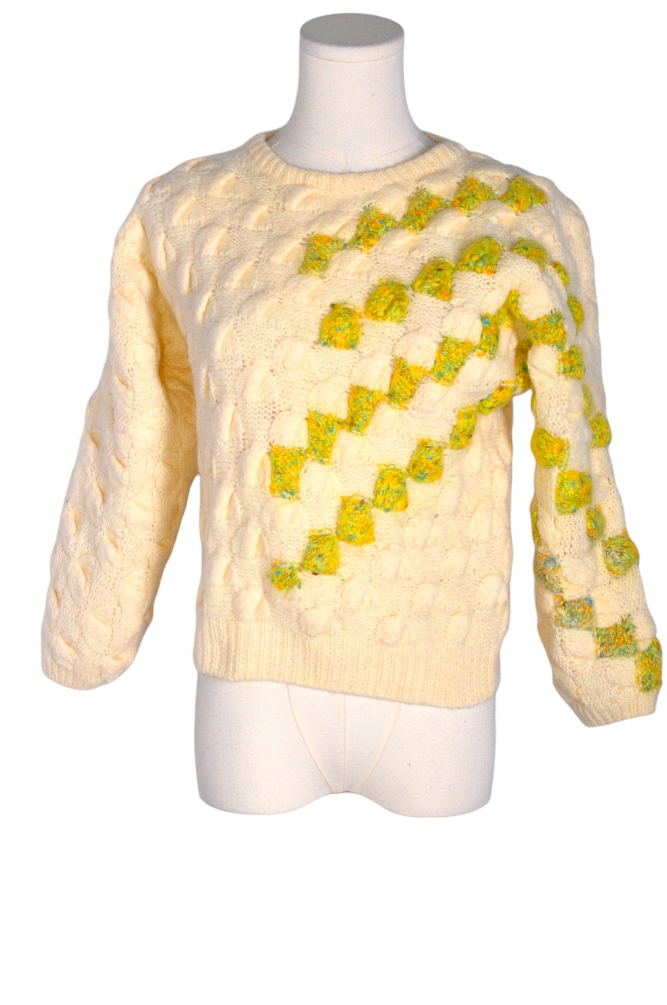 JOHANNA Women's Stylish Regular Fit Beige Sweater - Size S