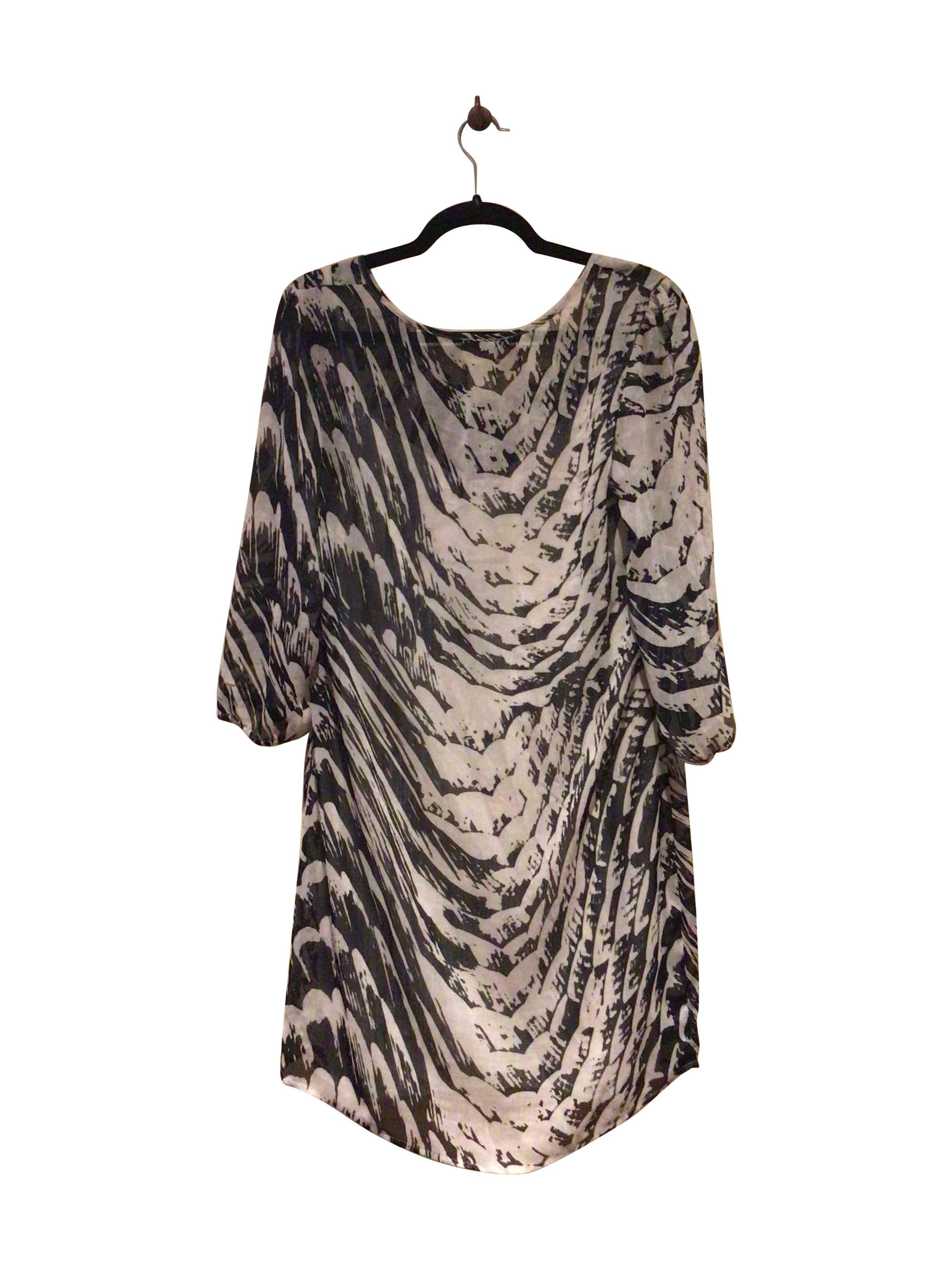 EXPRESS Stylish Regular Fit Gray Midi Dress - Size M