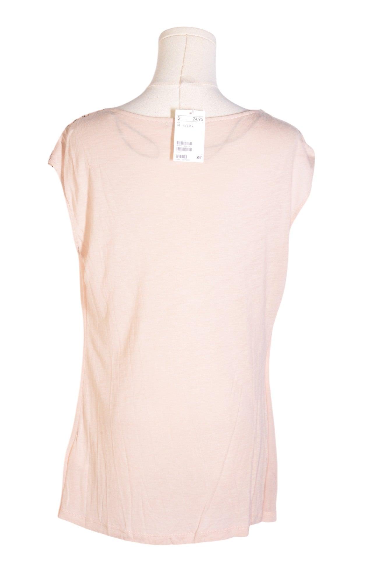 Stylish H&M Pink Regular-Fit Women's Blouse in Size L