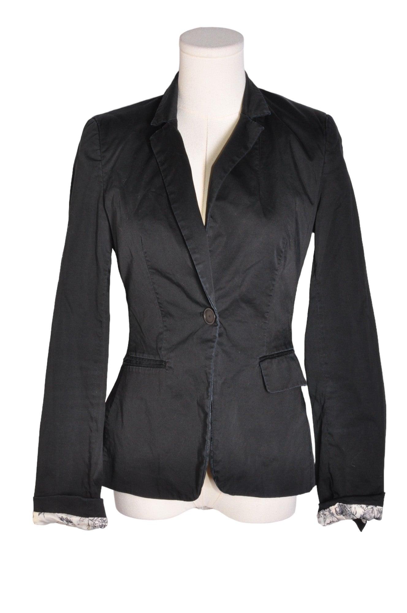 H&M Regular Fit Black Blazers - Size 6, Second Hand Gem