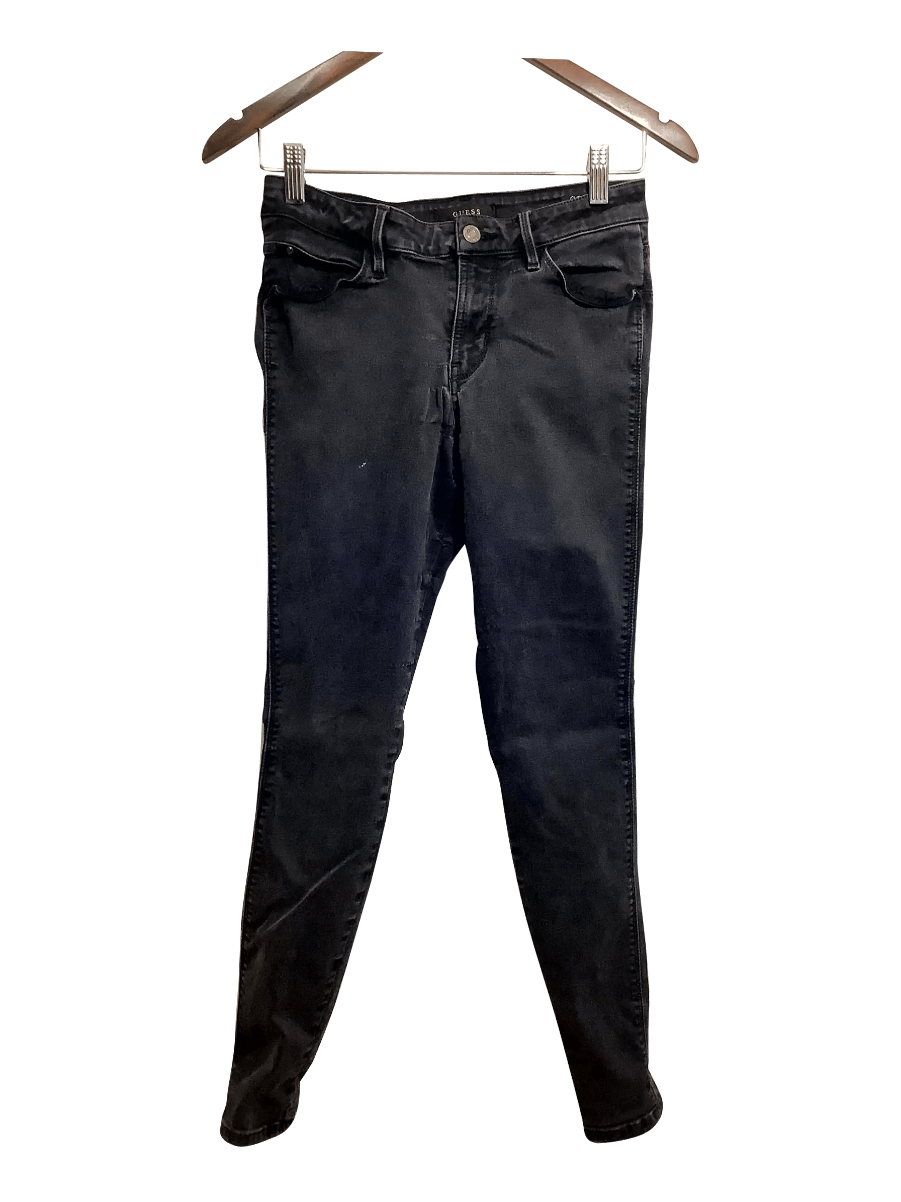 GUESS Stylish Regular Fit Black Straight - Legged Jeans Size 27