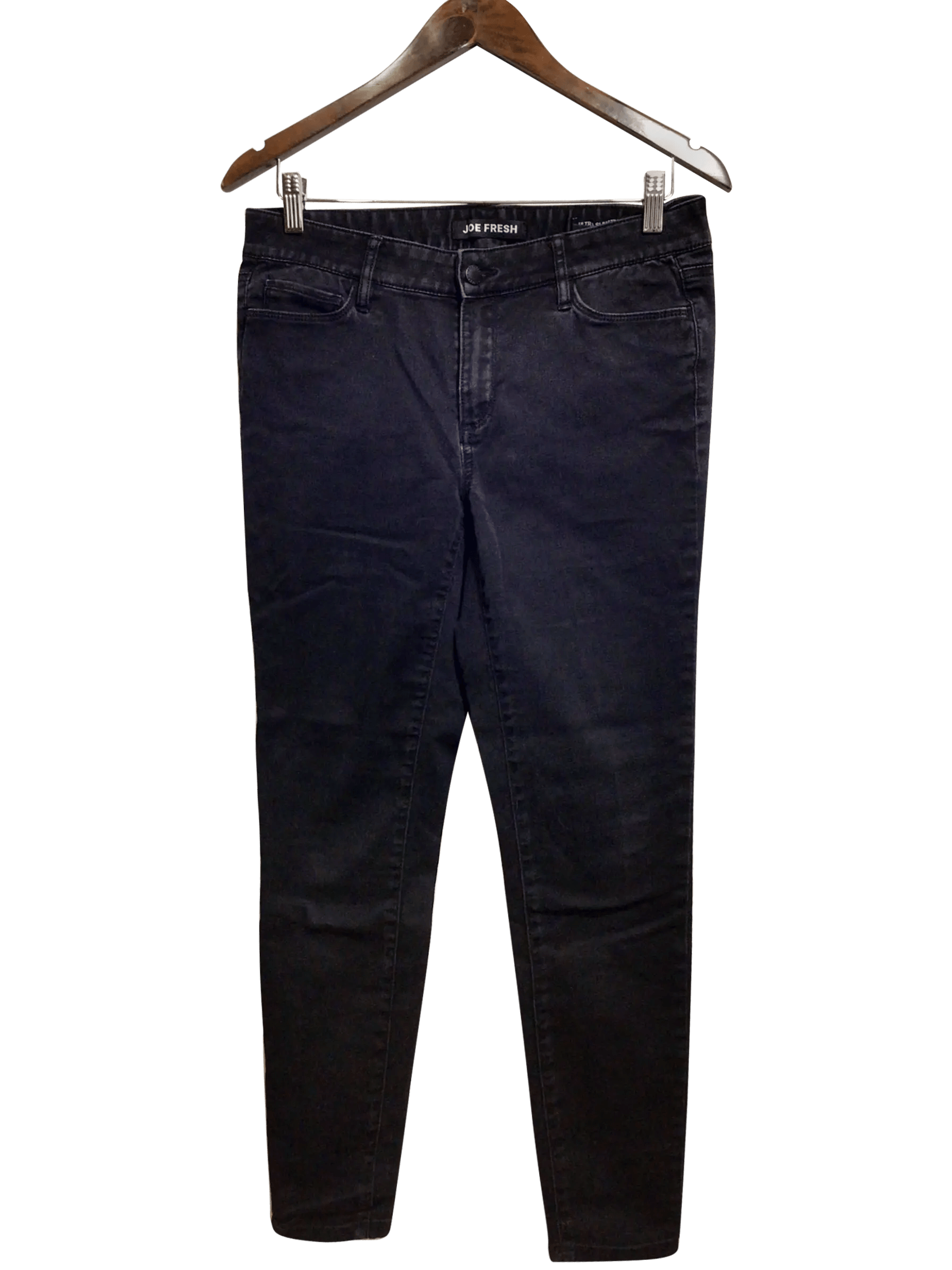 JOE FRESH Stylish Regular Fit Black Straight - Legged Jeans Size 29