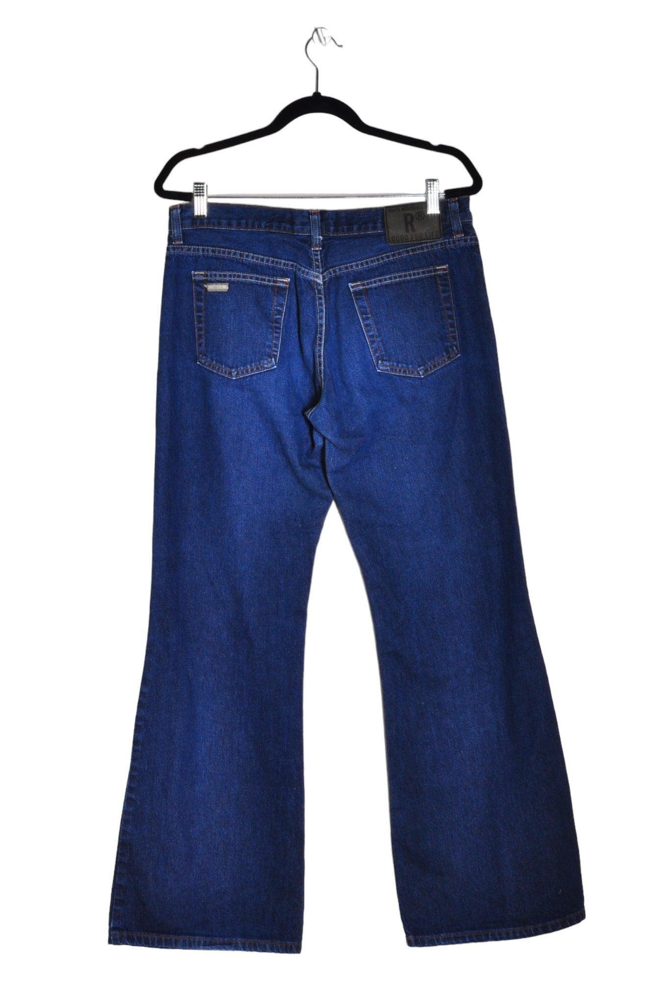 ROOTS Stylish Women's Blue Regular-Fit Straight-Legged Jeans - Size 34x32