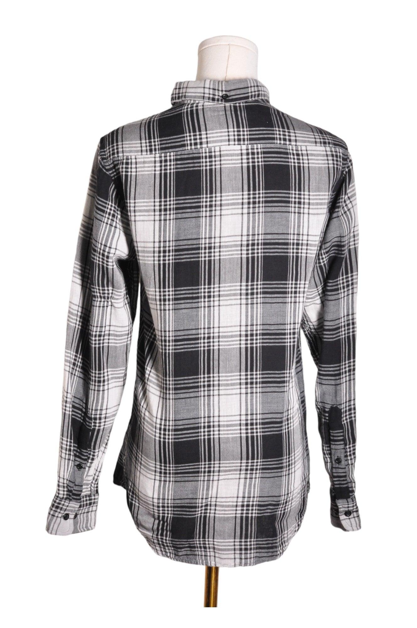 H&M Men's Stylish Blue Regular Fit Button Down Tops - Size XS