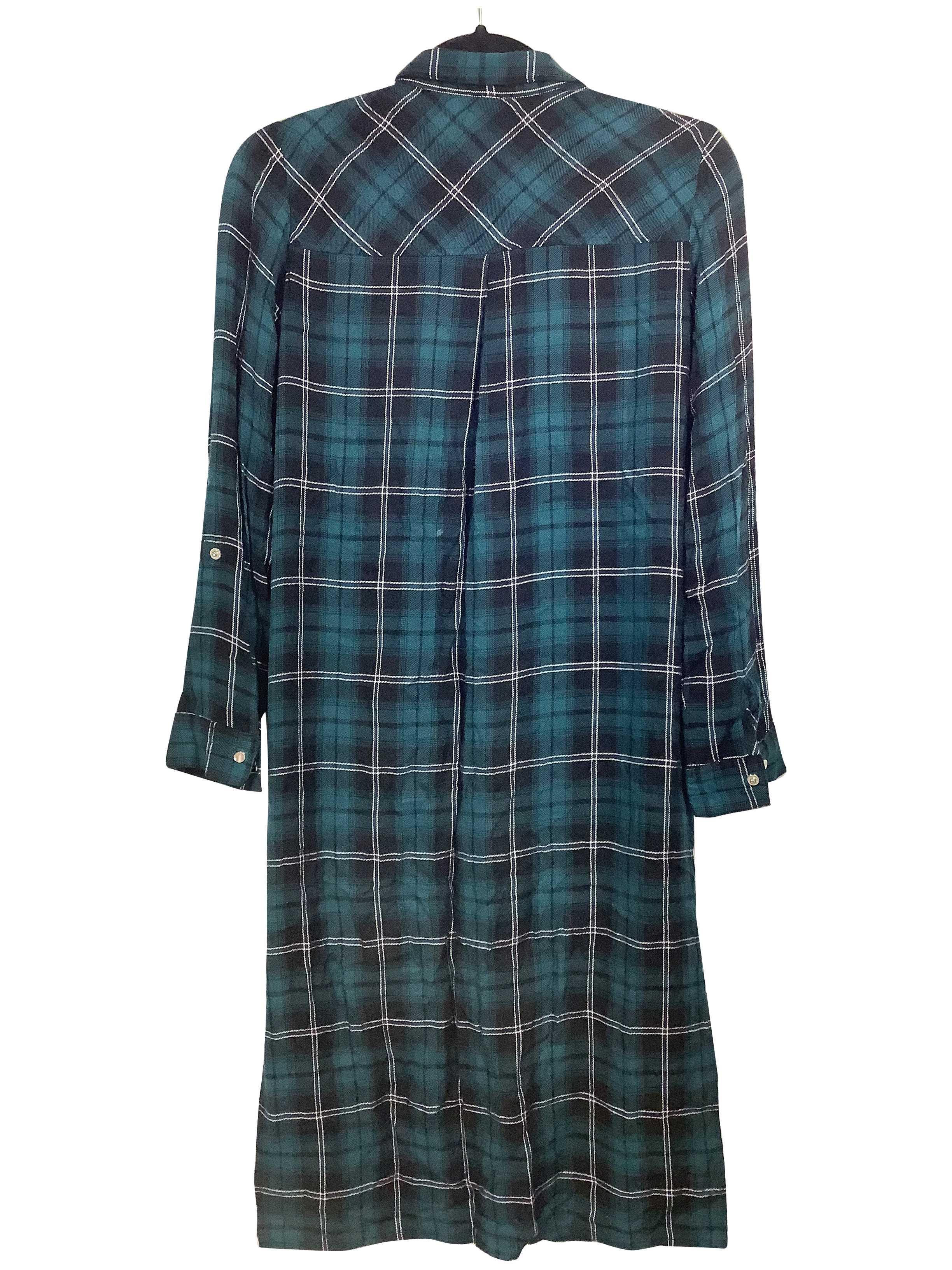 H&M Second Hand Regular Fit Green Midi Dress - Size 4