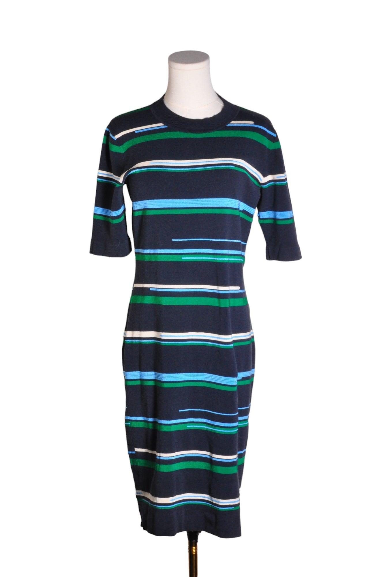 Stylish GREY Blue Regular Fit Bodycon Dress for Women - Size M