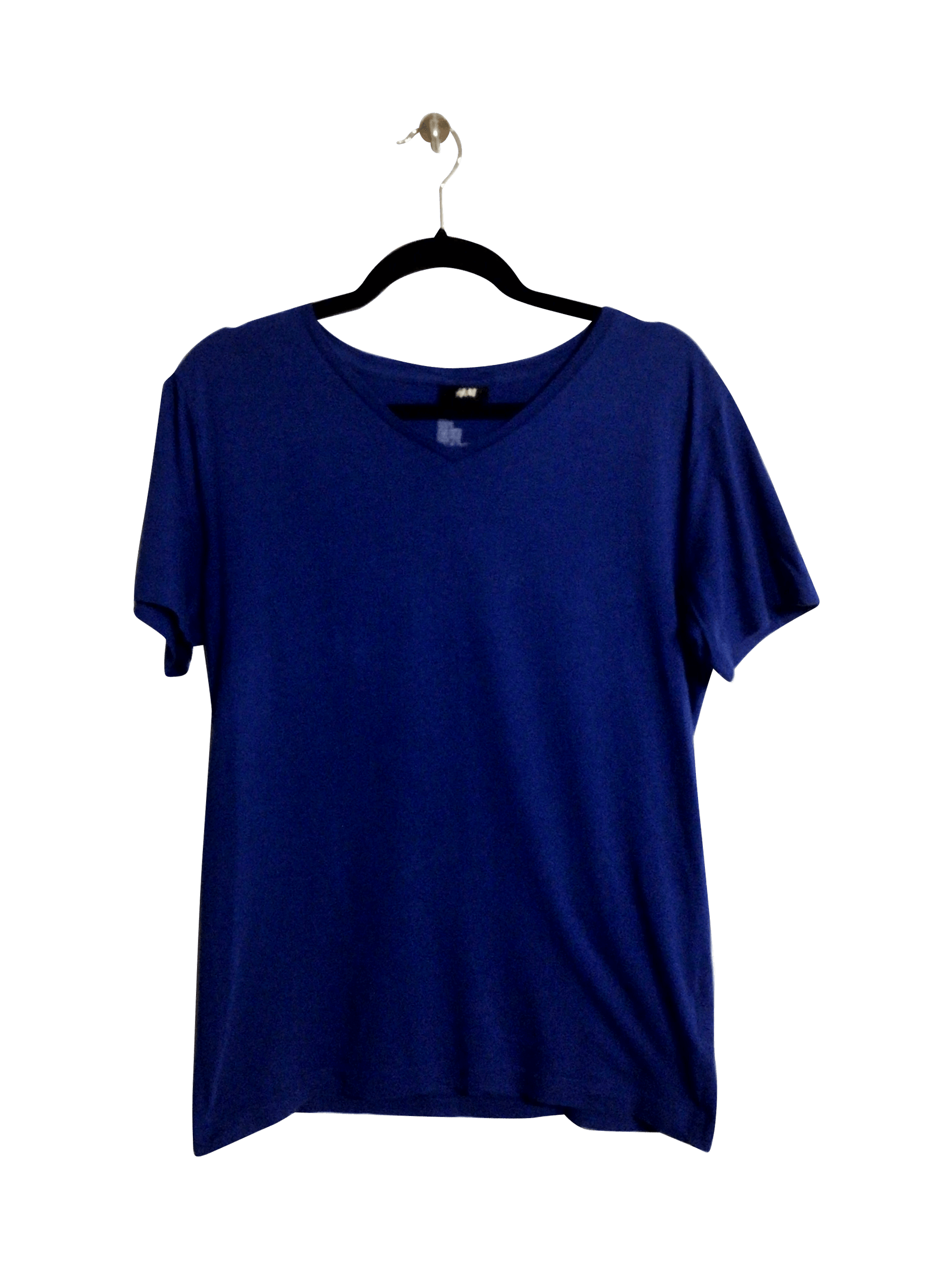 H&M Stylish Blue Regular Fit T-shirt - Size M