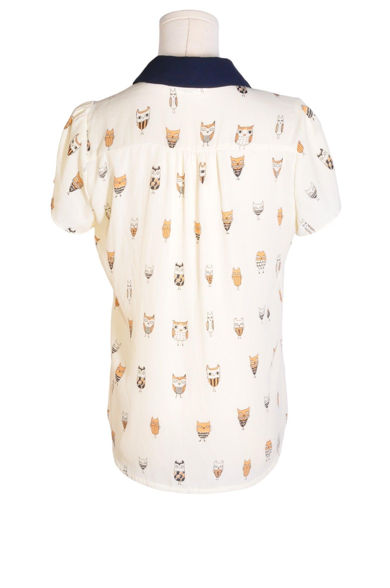 GUNNY GIRLS Women's Stylish White Regular-Fit Blouses - Size S