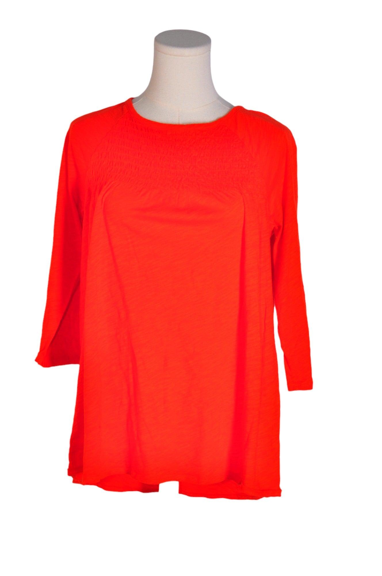 JOE FRESH Stylish Women's Orange Regular-Fit Long-Sleeve T-Shirt - Size M