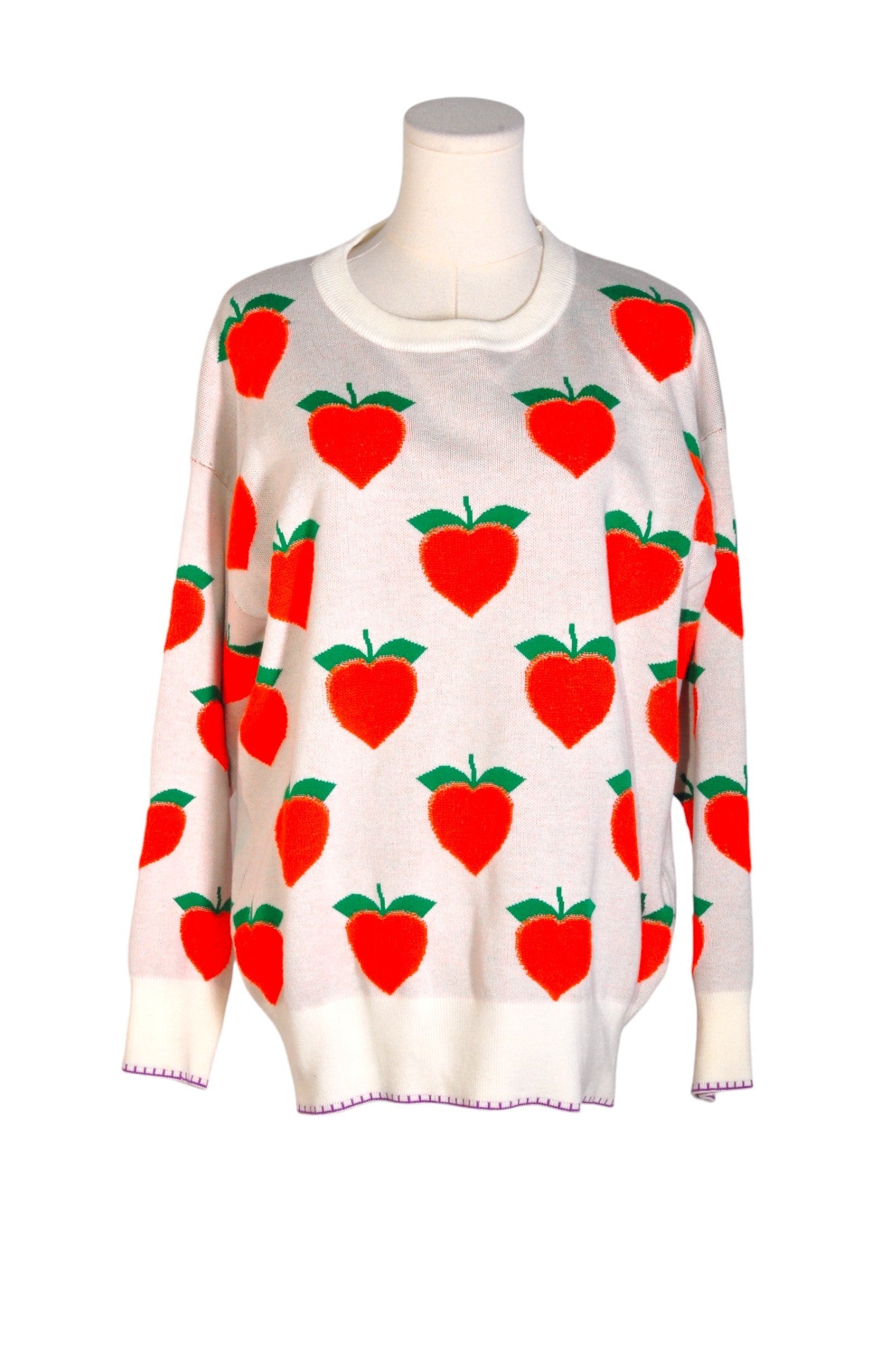 Stylish EVIA Red Women's Regular Fit Sweater - Size L