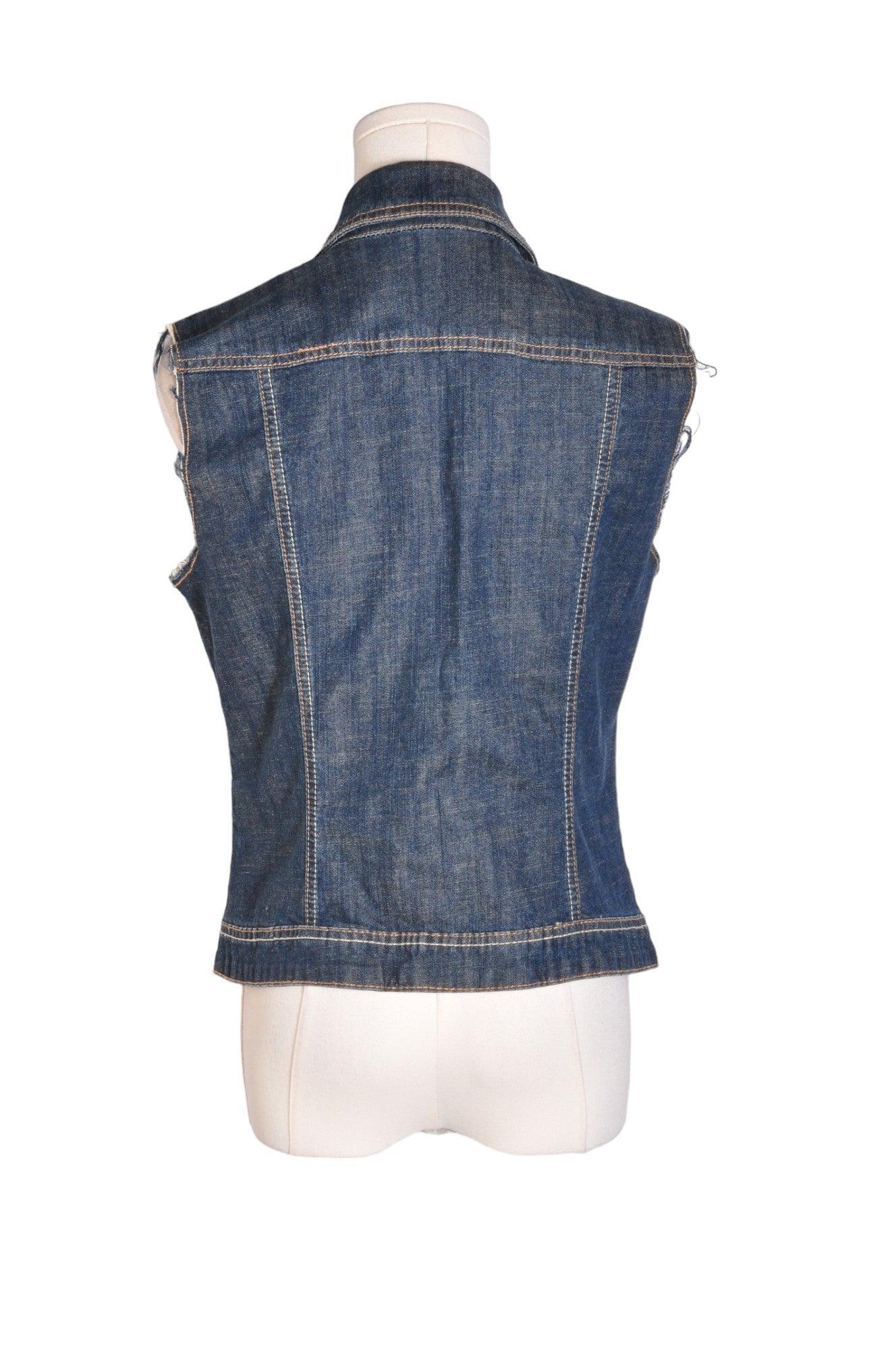 GUESS Stylish Women's Blue Regular-Fit Second-Hand Denim Tops - Size L