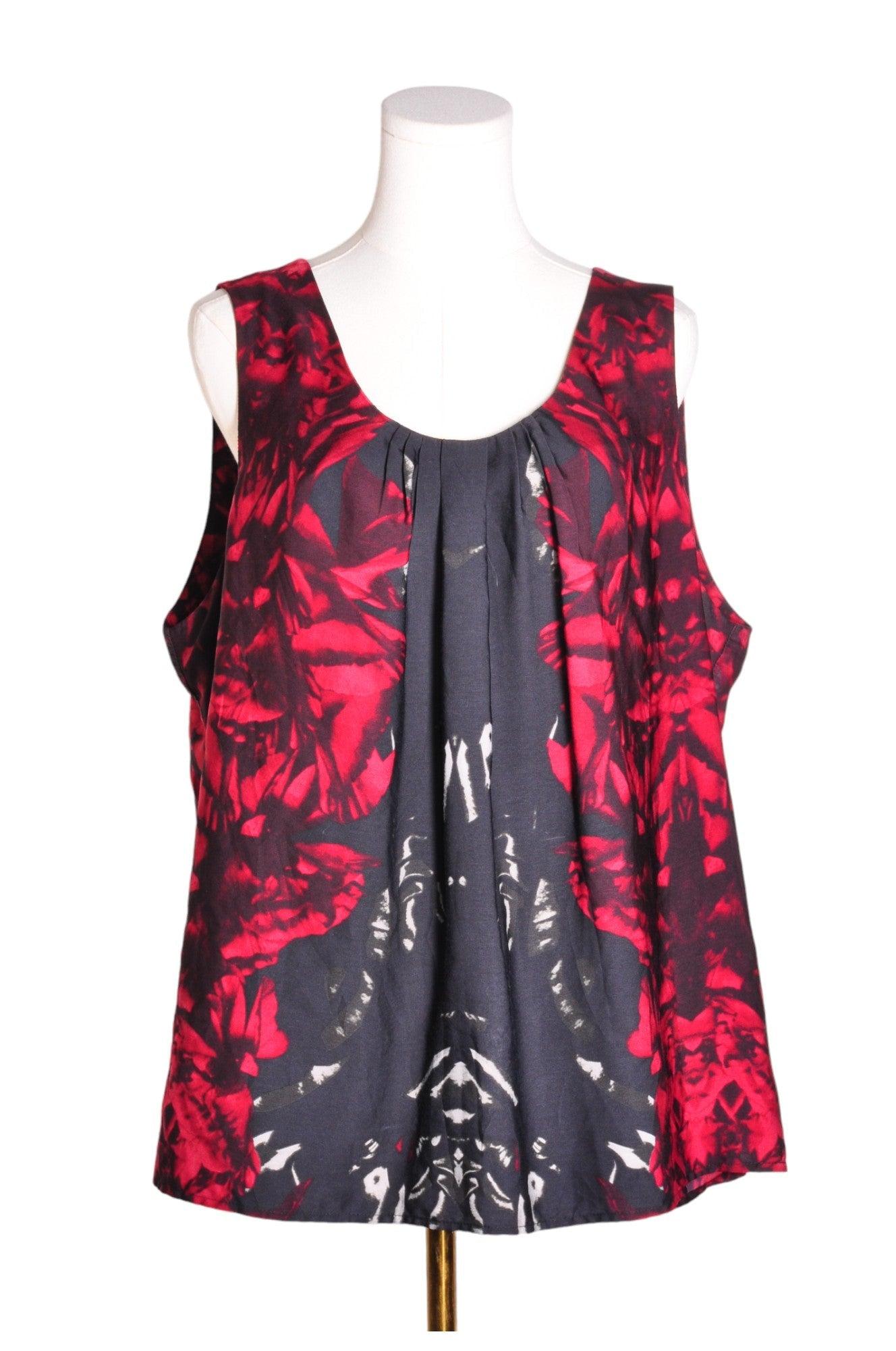 Stylish ADDITION ELLE Women's Red Regular Fit Blouse - Size 18