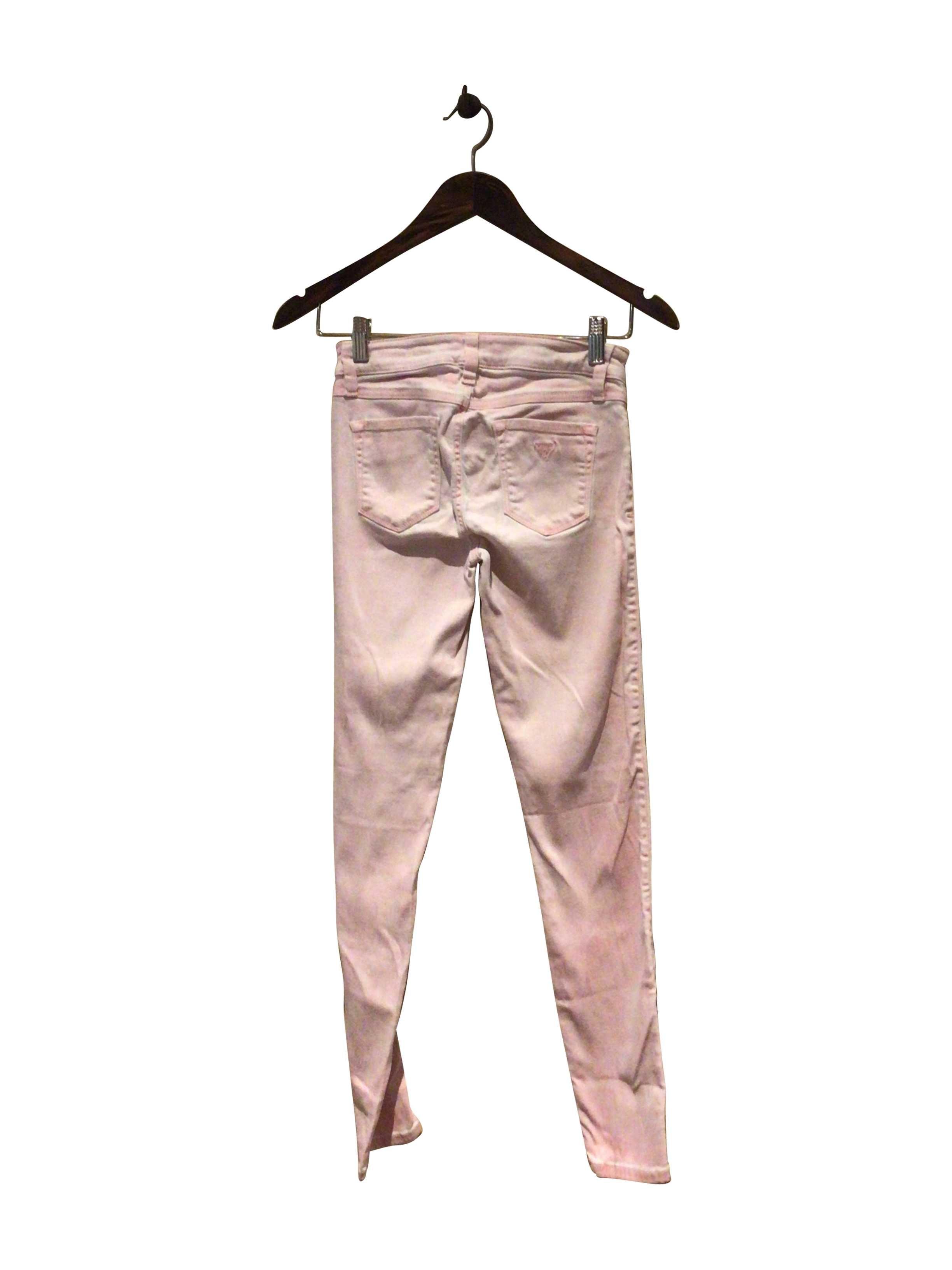 GUESS Pink Regular Fit Straight-Legged Second-Hand Jeans Size 25
