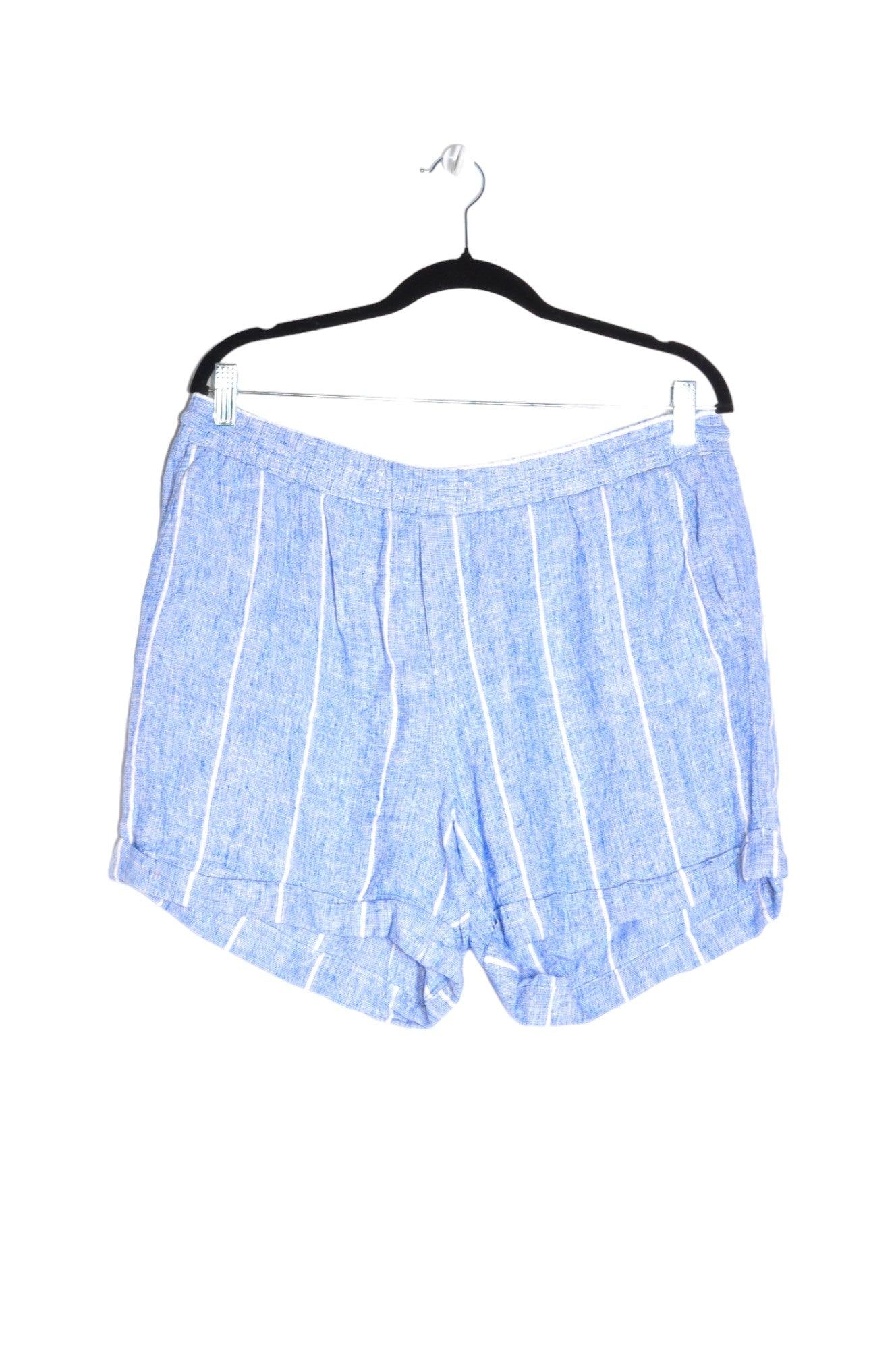 ELLEN TRACY Stylish Women's Classic Blue Regular-Fit Shorts - Size L