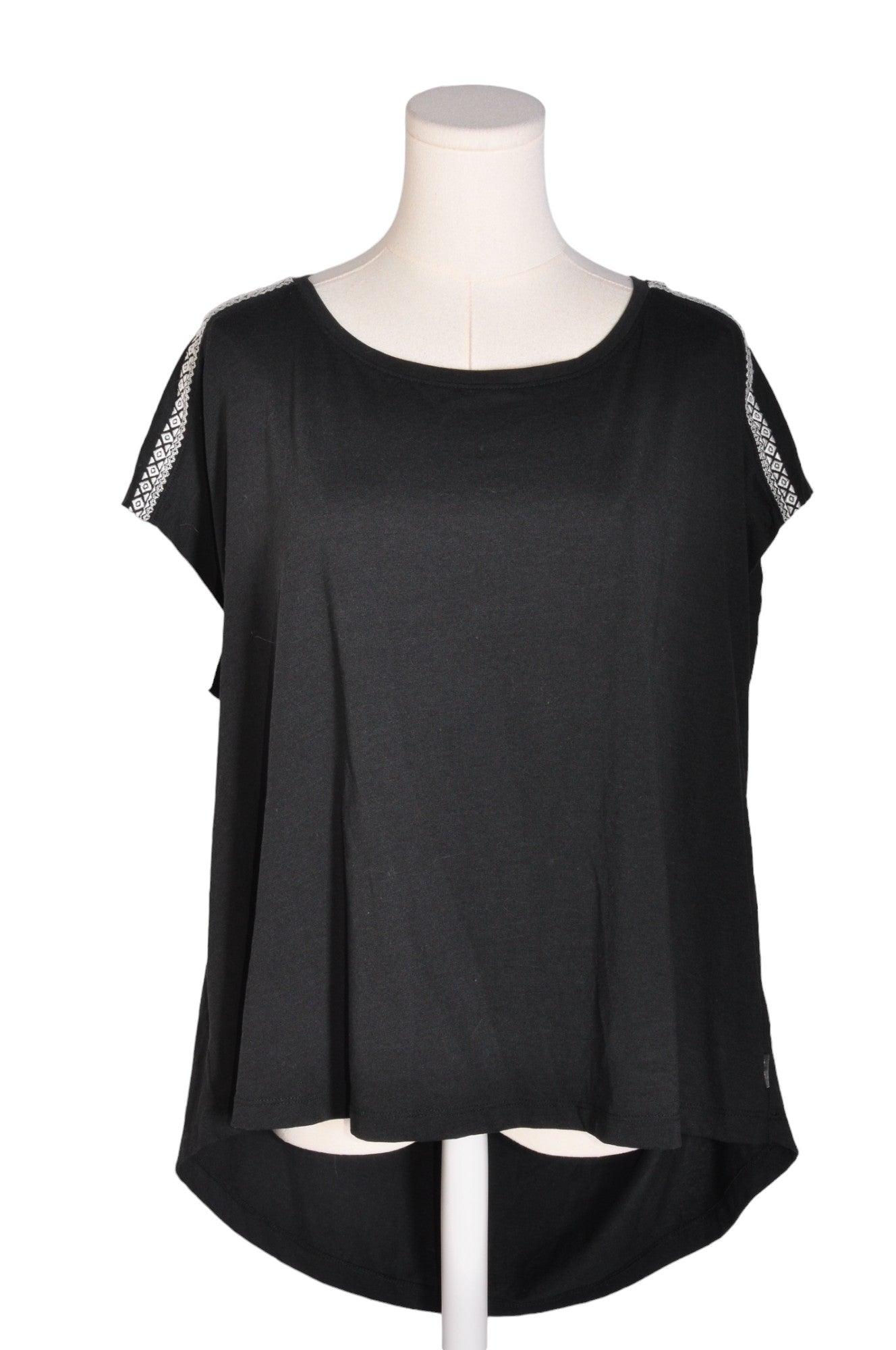 EDDIE BAUER Stylish Women's Regular Fit Black Blouse - Size 2XL