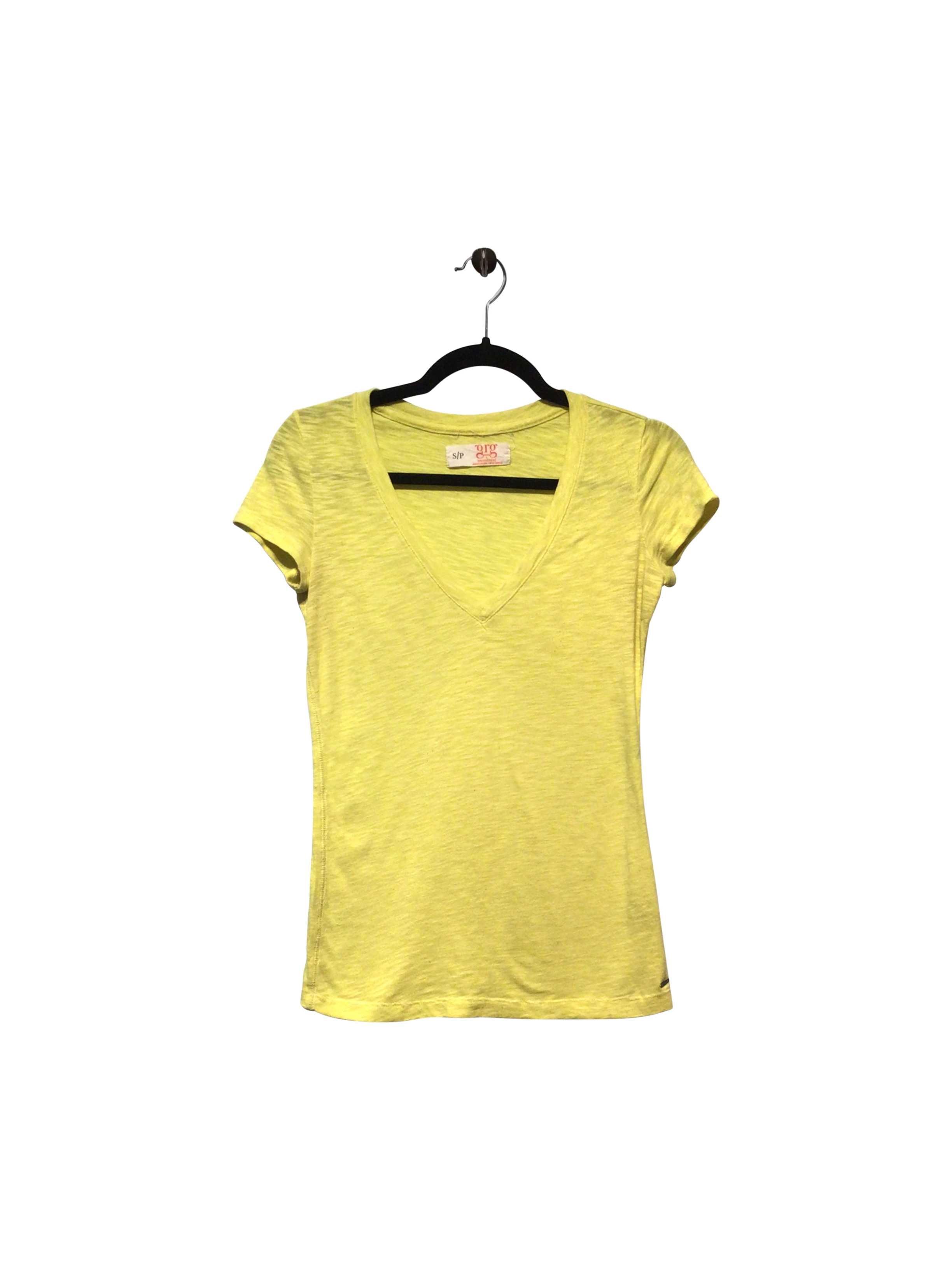 GRG DENIM Stylish Regular Fit Yellow T-shirt - Size S