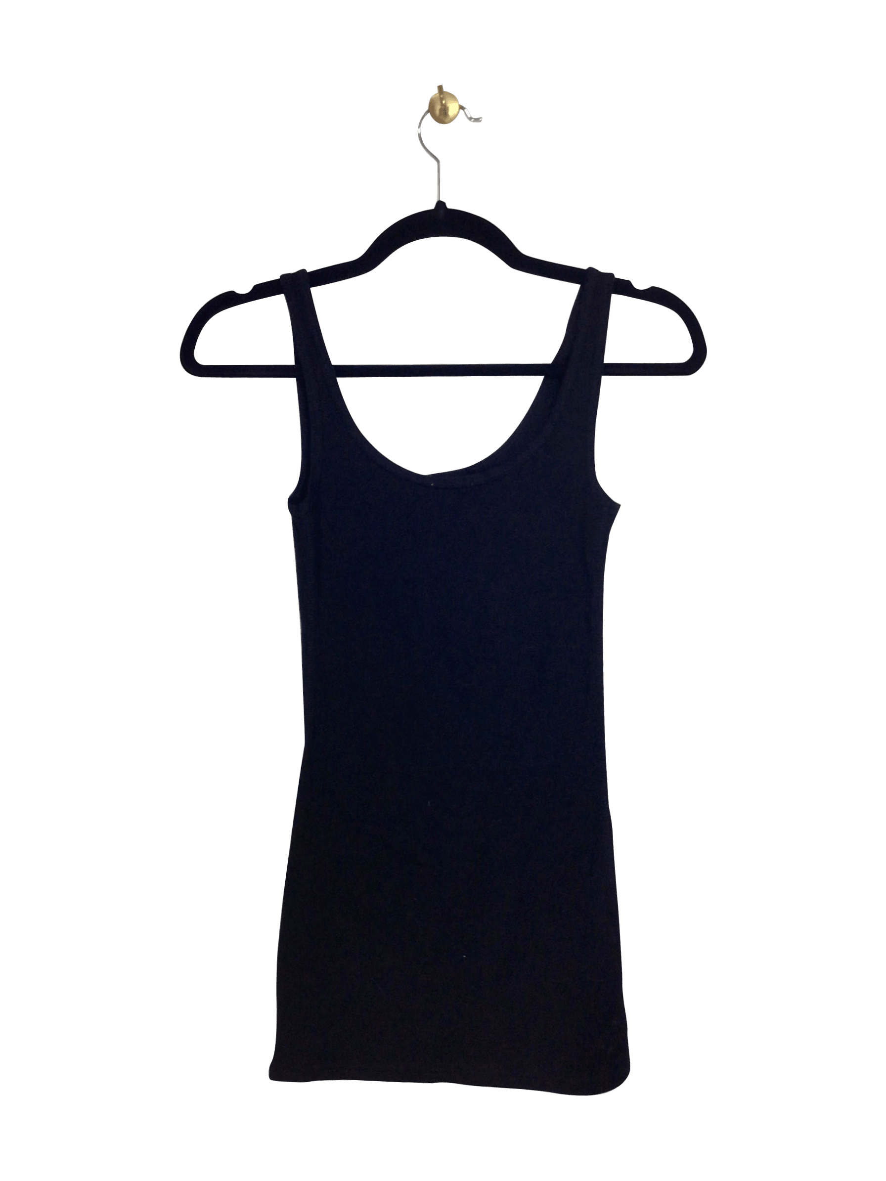Stylish RIVER ISLAND Black Regular Fit Tank Top - Size 8