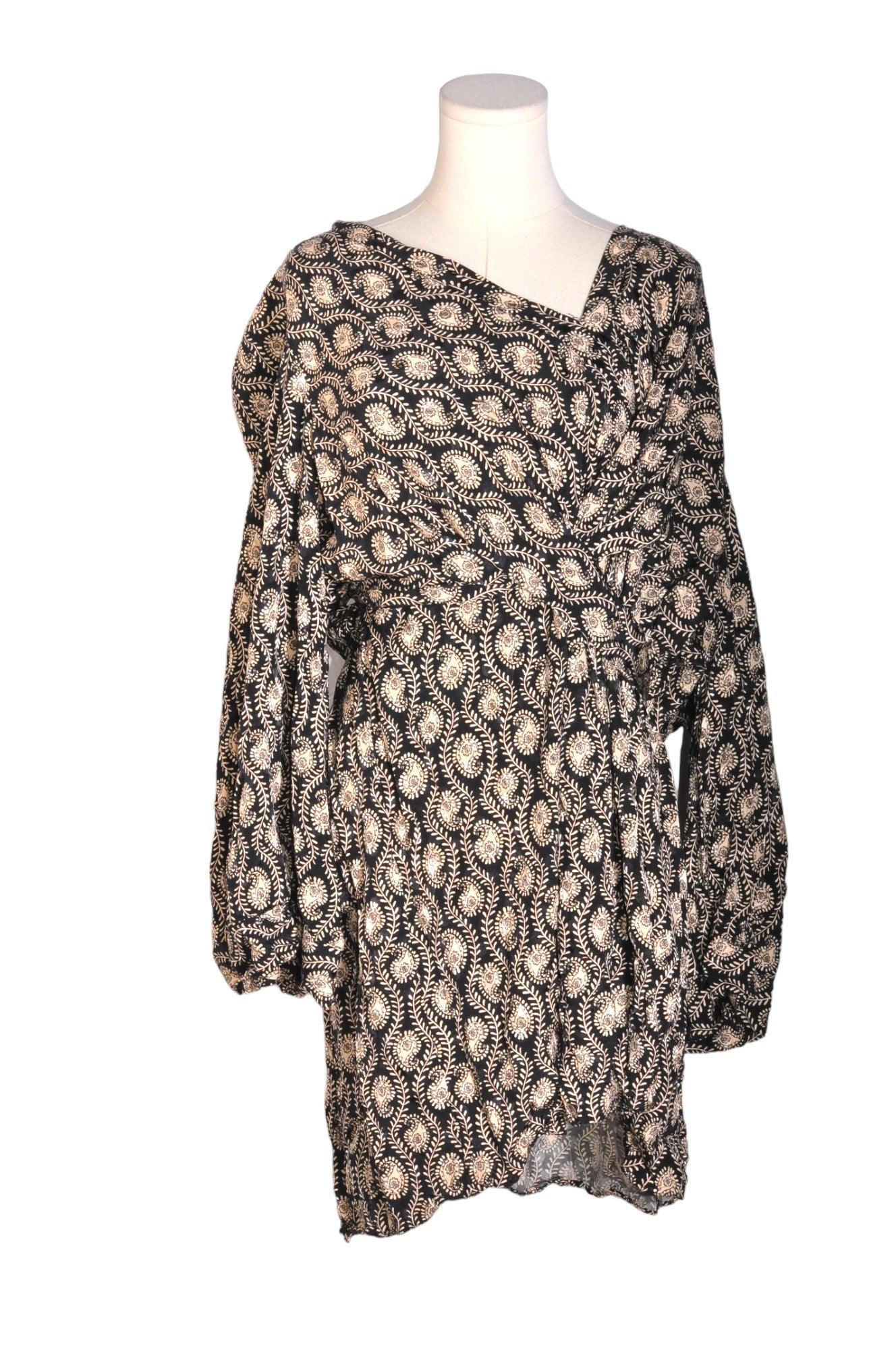 Stylish RIVER ISLAND Women's Black Wrap Dress - Regular Fit, Size 24