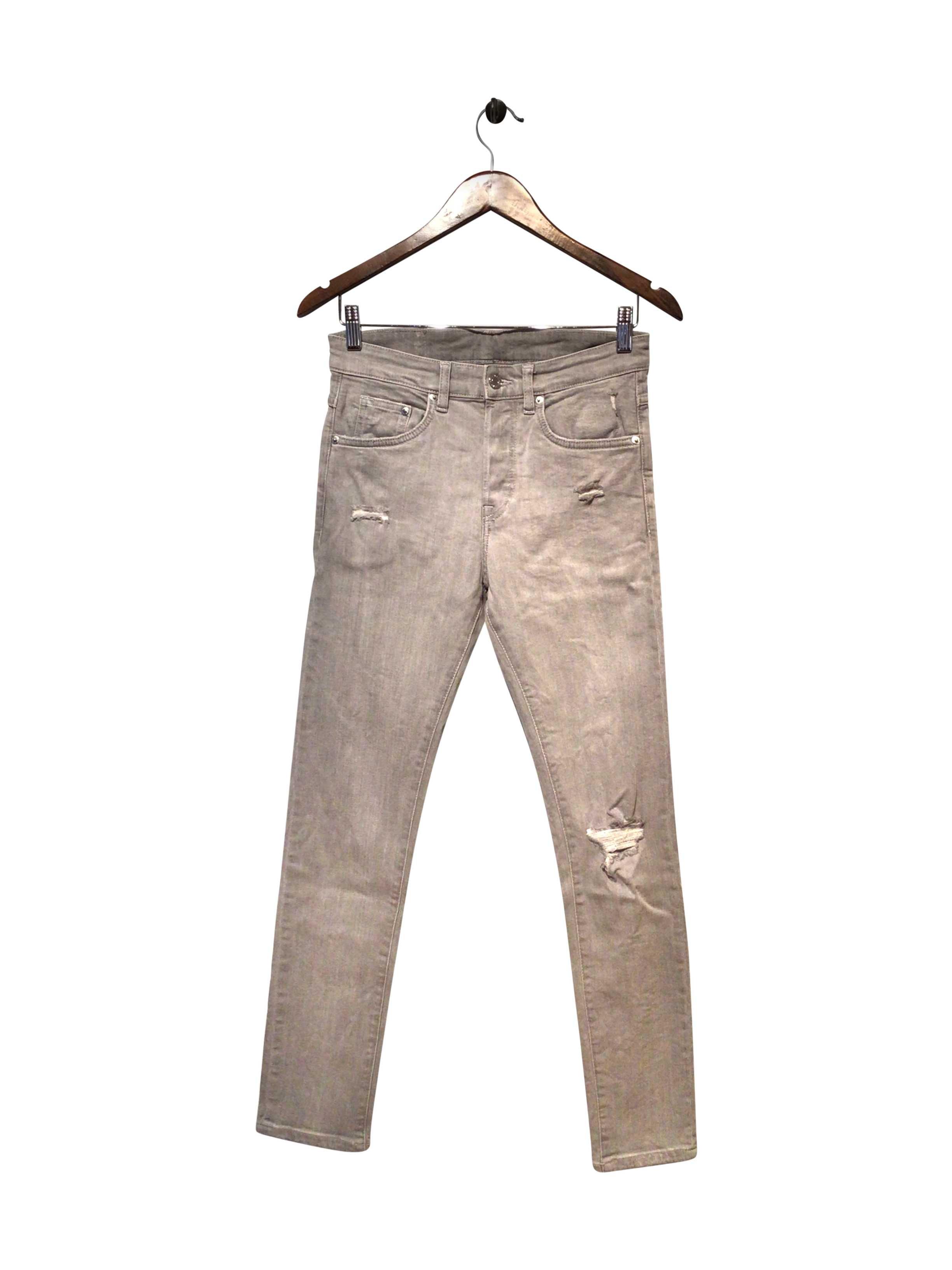 H&M Stylish Regular Fit Gray Straight - Legged Jeans Size 28