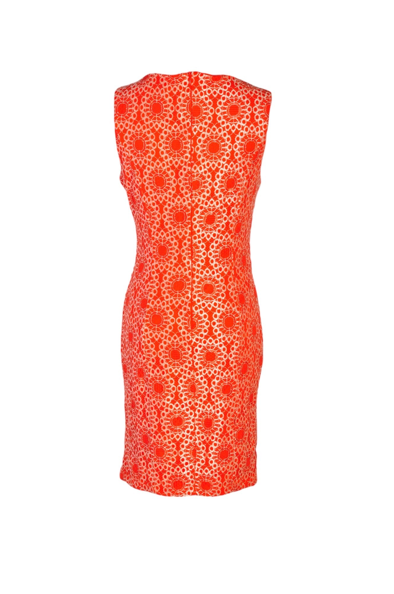 Stylish ECLIPSE Orange Regular-Fit Women's Sheath Dress - Size S